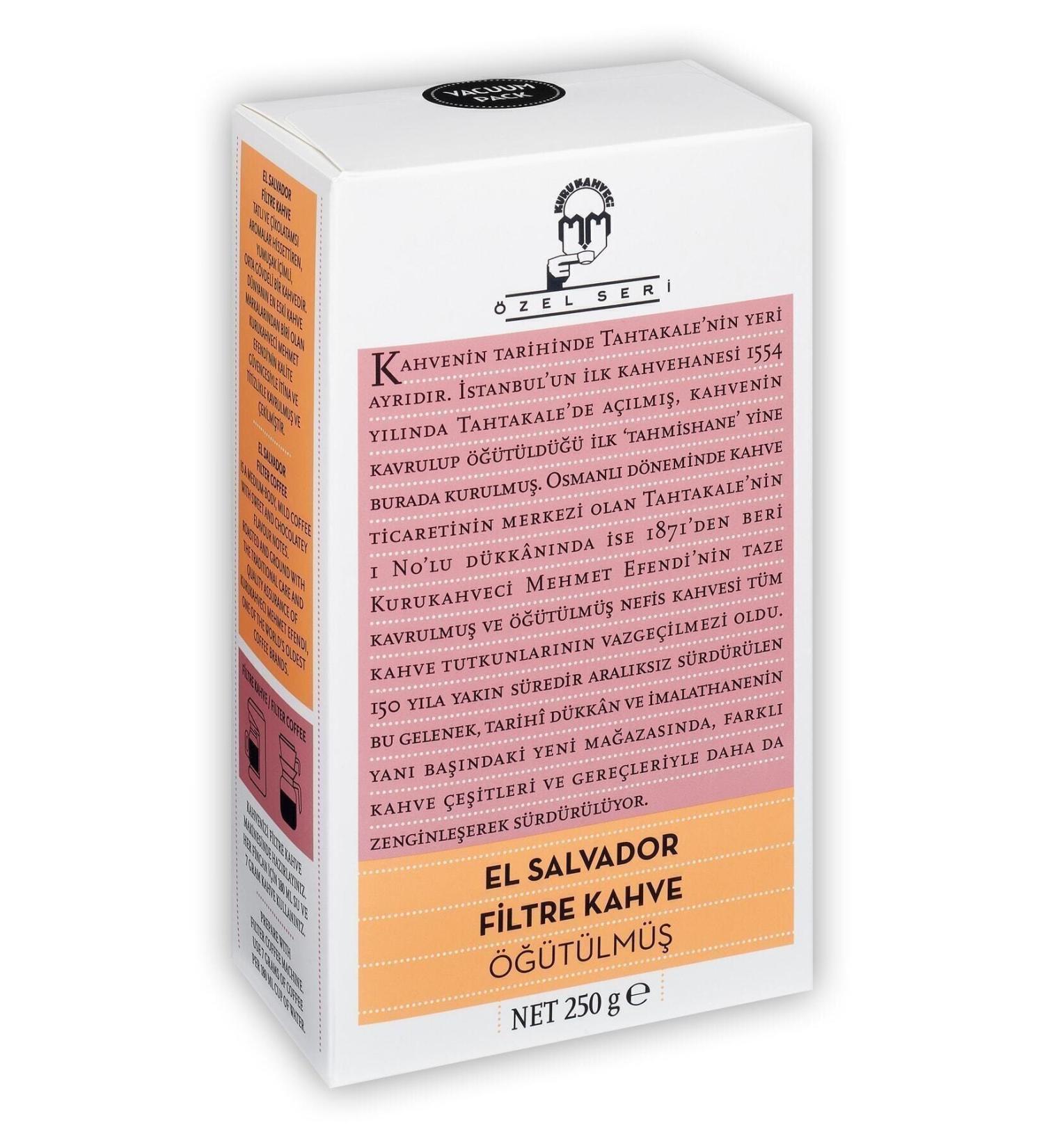 Mehmet Efendi Special Series El Salvador Filter Coffee 250 G