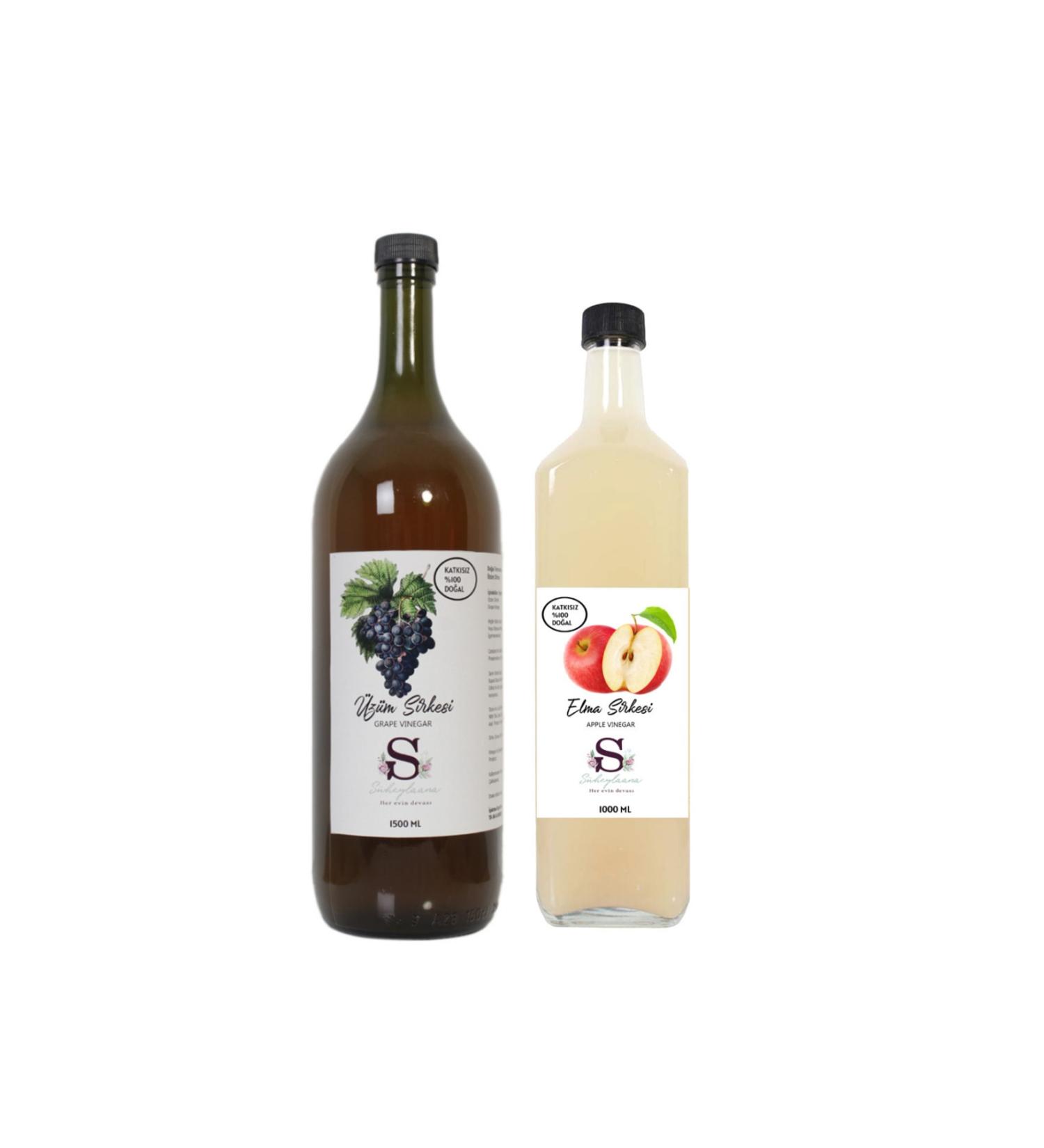 Suheylaana Natural Grape Vinegar 1500 Ml And Natural Apple Vinegar 1000 Ml