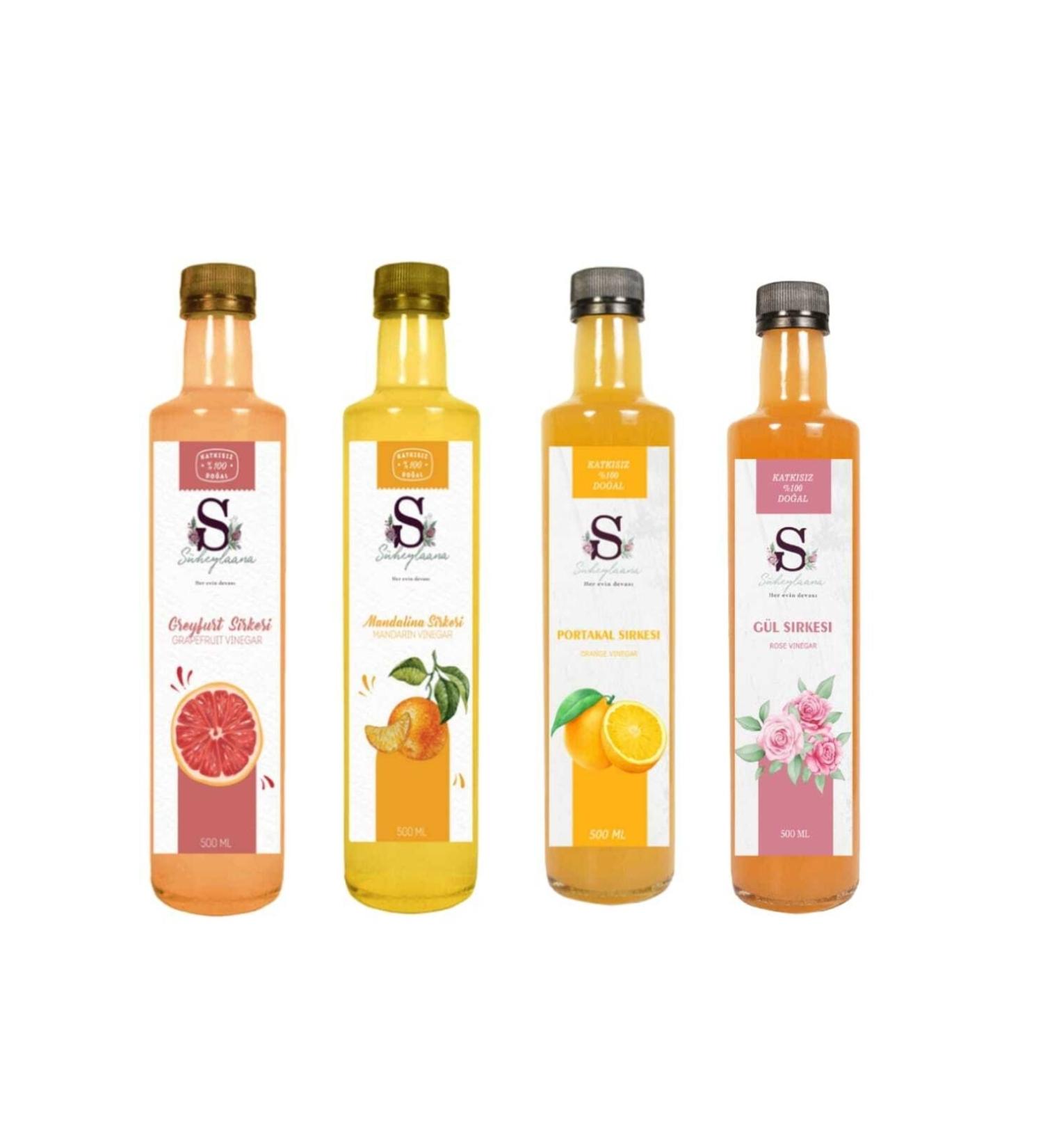 S heylaana Natural Rose - Orange - Tangerine - Grapefruit Vinegar 500 Ml