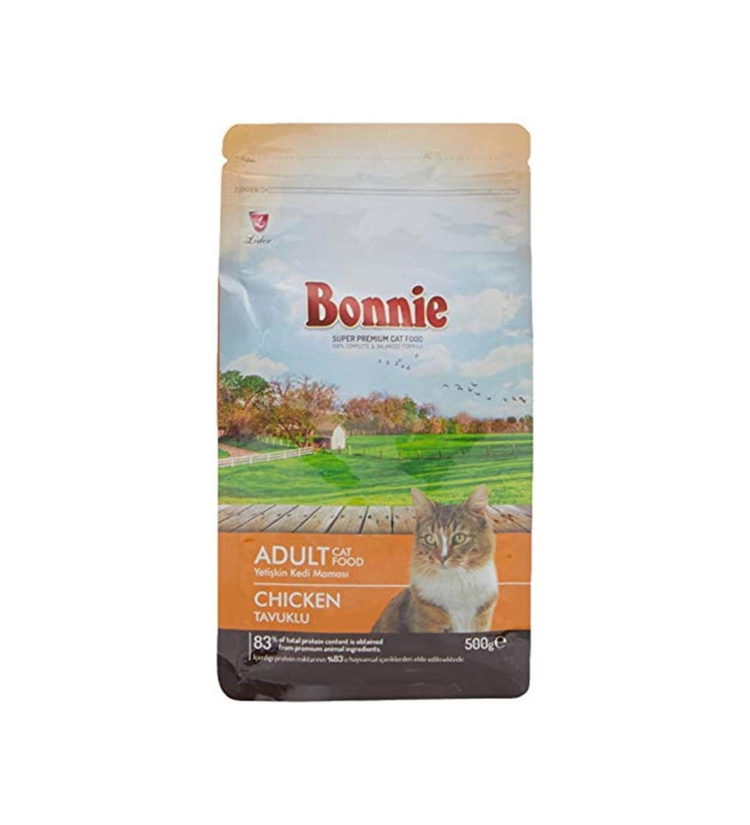 Bonnie Adult Cat Food Chicken 0.5 Kg