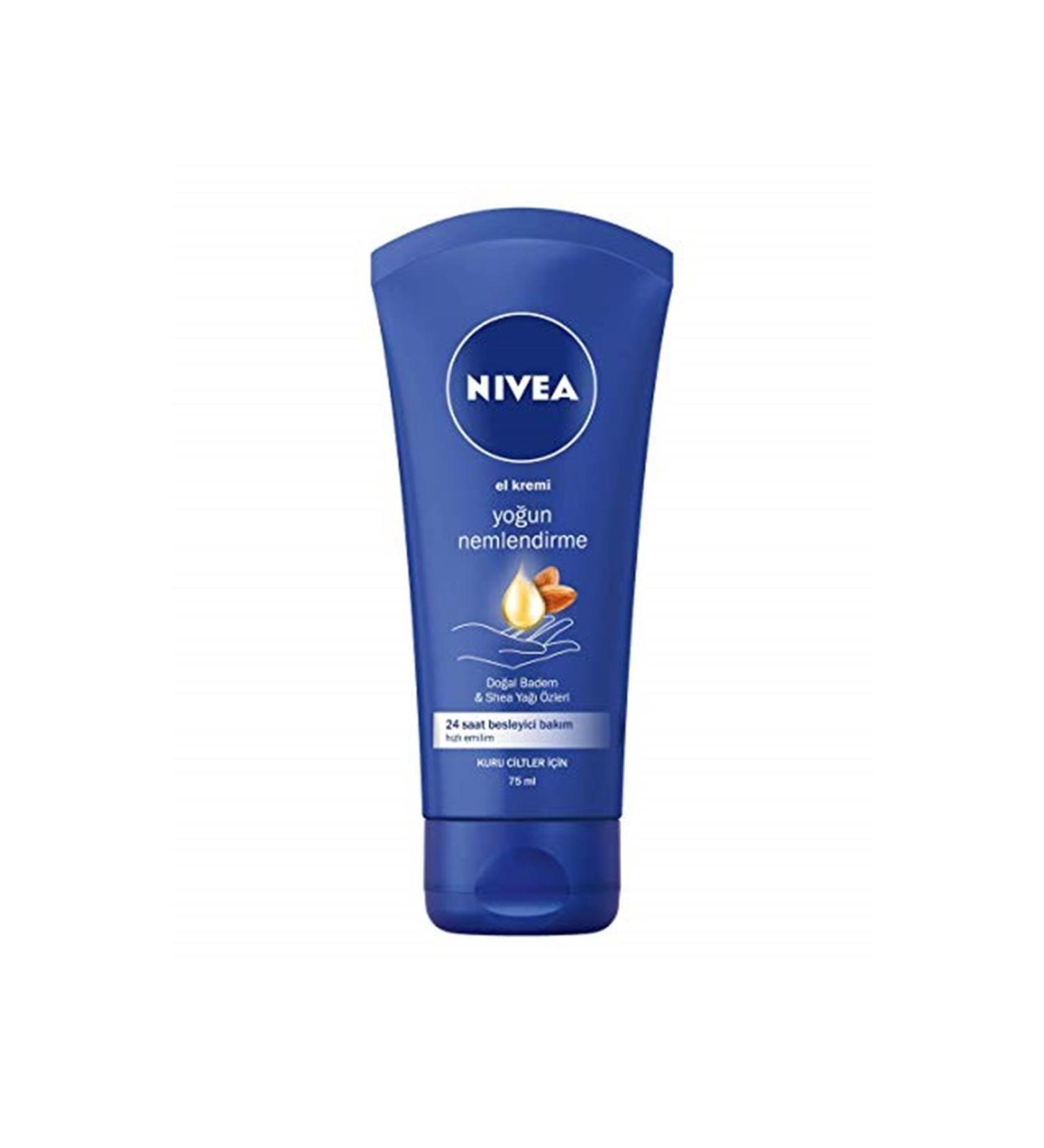 NIVEA Intensive Moisturizing Hand Cream 75ml Natural Almond Oil and Shea Butter Extracts - Buy Online on GoSupps.com