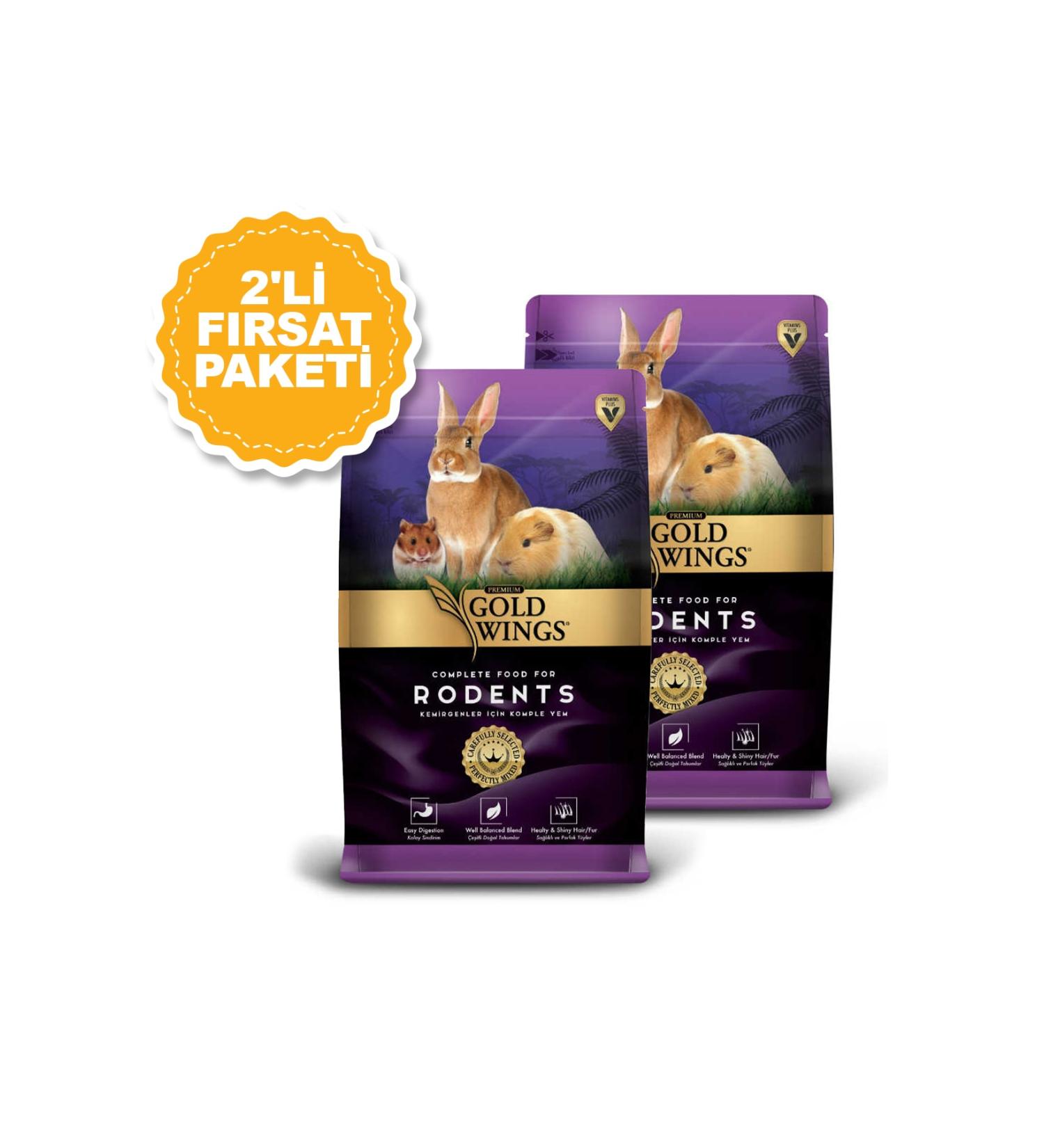 Gold Wings Premium Rodent Food 2x1000gr (2 Pack Opportunity)