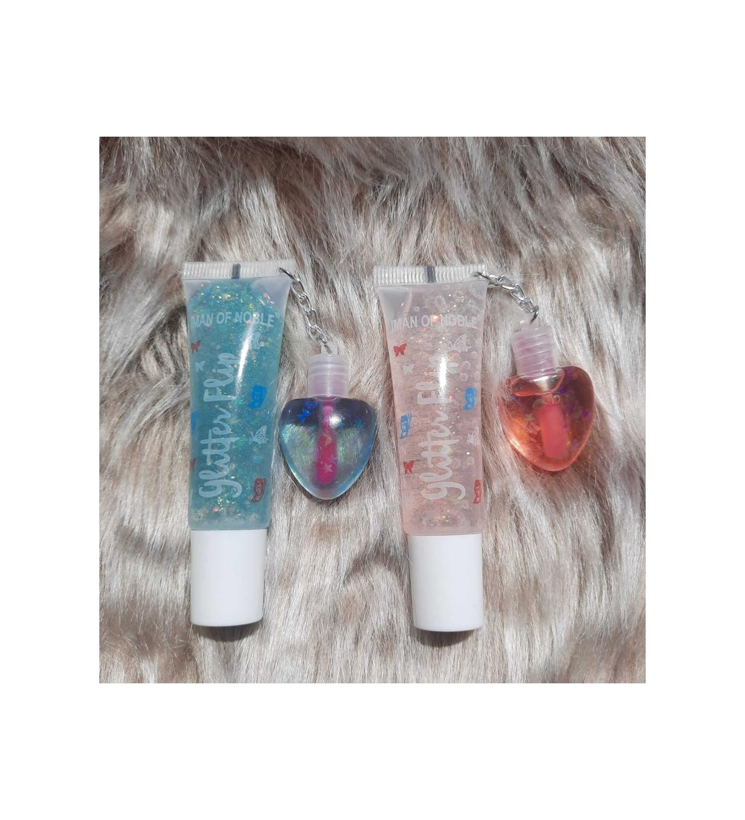 IMAN OF NOBLE Rainbow Lip Gloss 2 Pieces 2-Pack Rainbow Sugar Shiny Lip Gloss Lip Balm