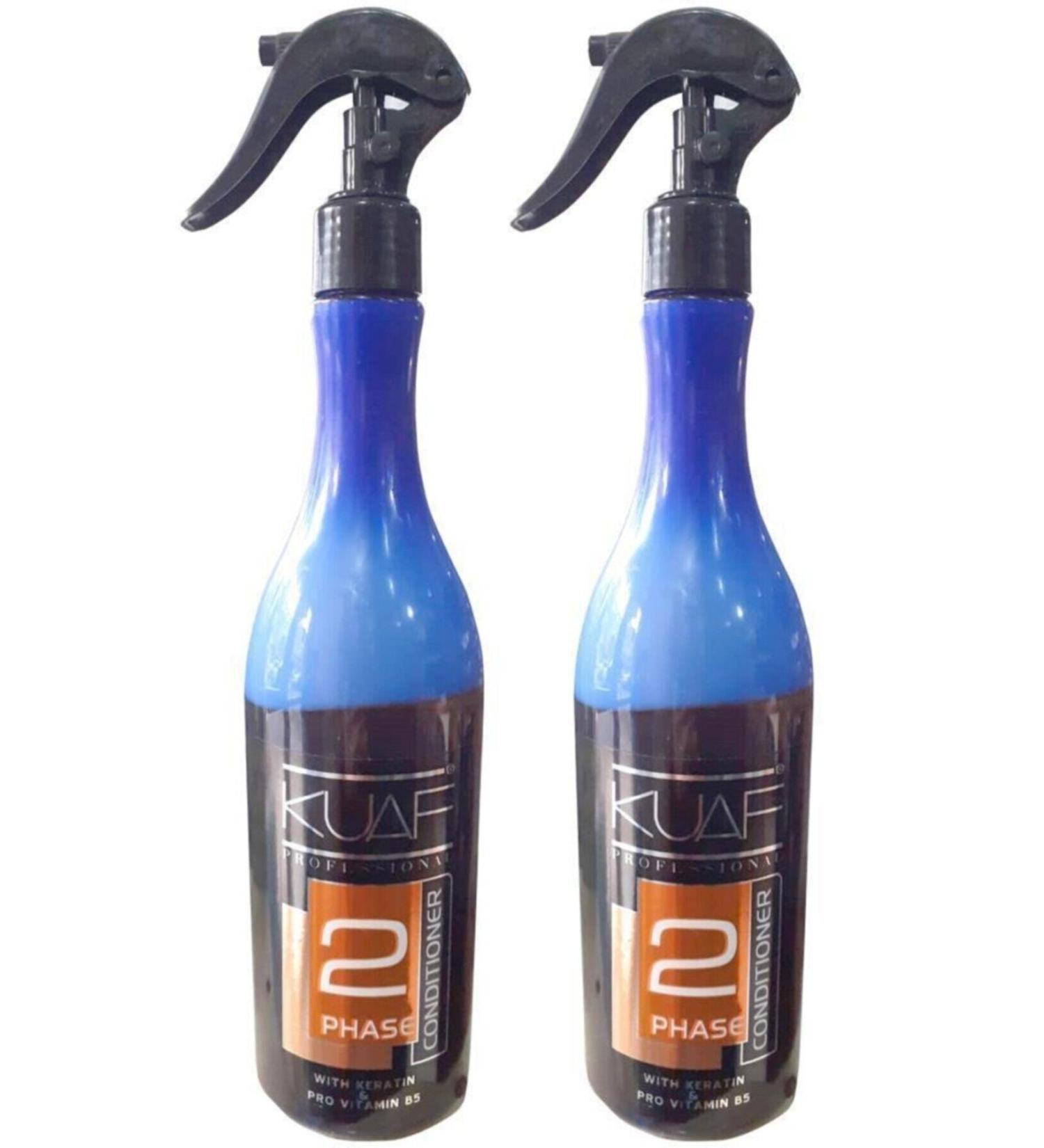 Kuaf Conditioner Dual Phase Blow Dry Water 400 ml. 2-keratin and Pro Vitamin B5-yellow