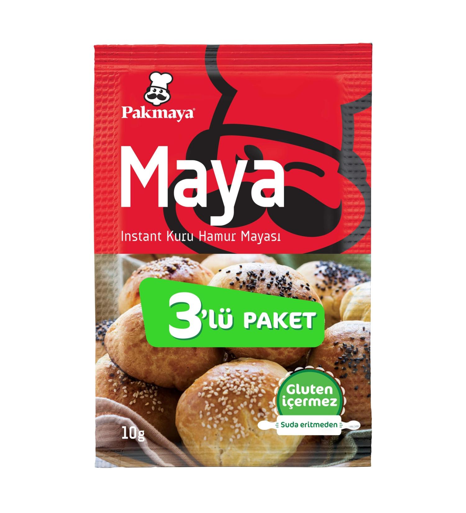 Pakmaya Instant Yeast 3*10 Gr / 12 Pieces