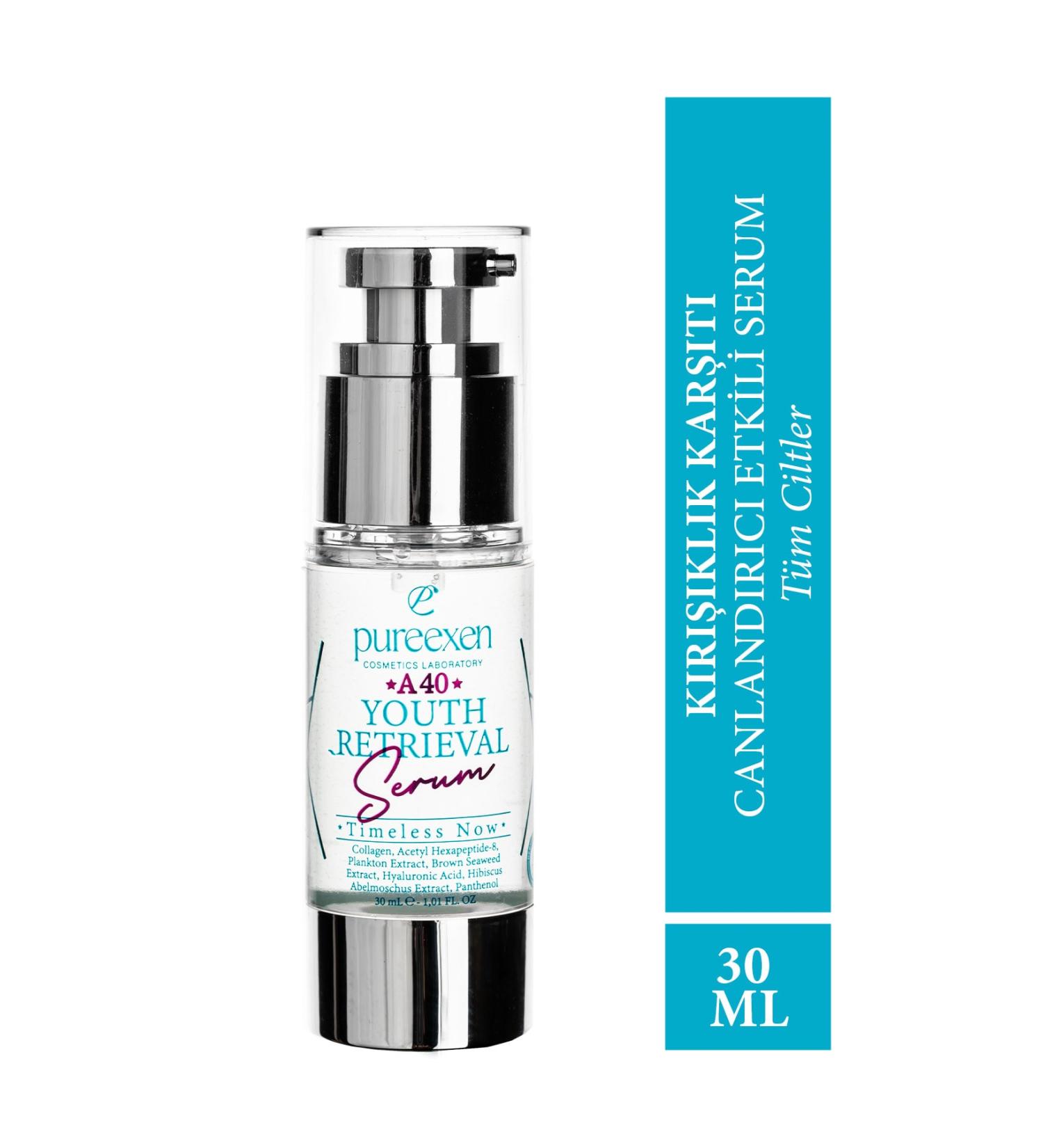 Pureexen Cosmetics Laboratory Youth Retrieval A40 Anti-Wrinkle Revitalizing Serum for All Skin Types - Buy Online on GoSupps.com