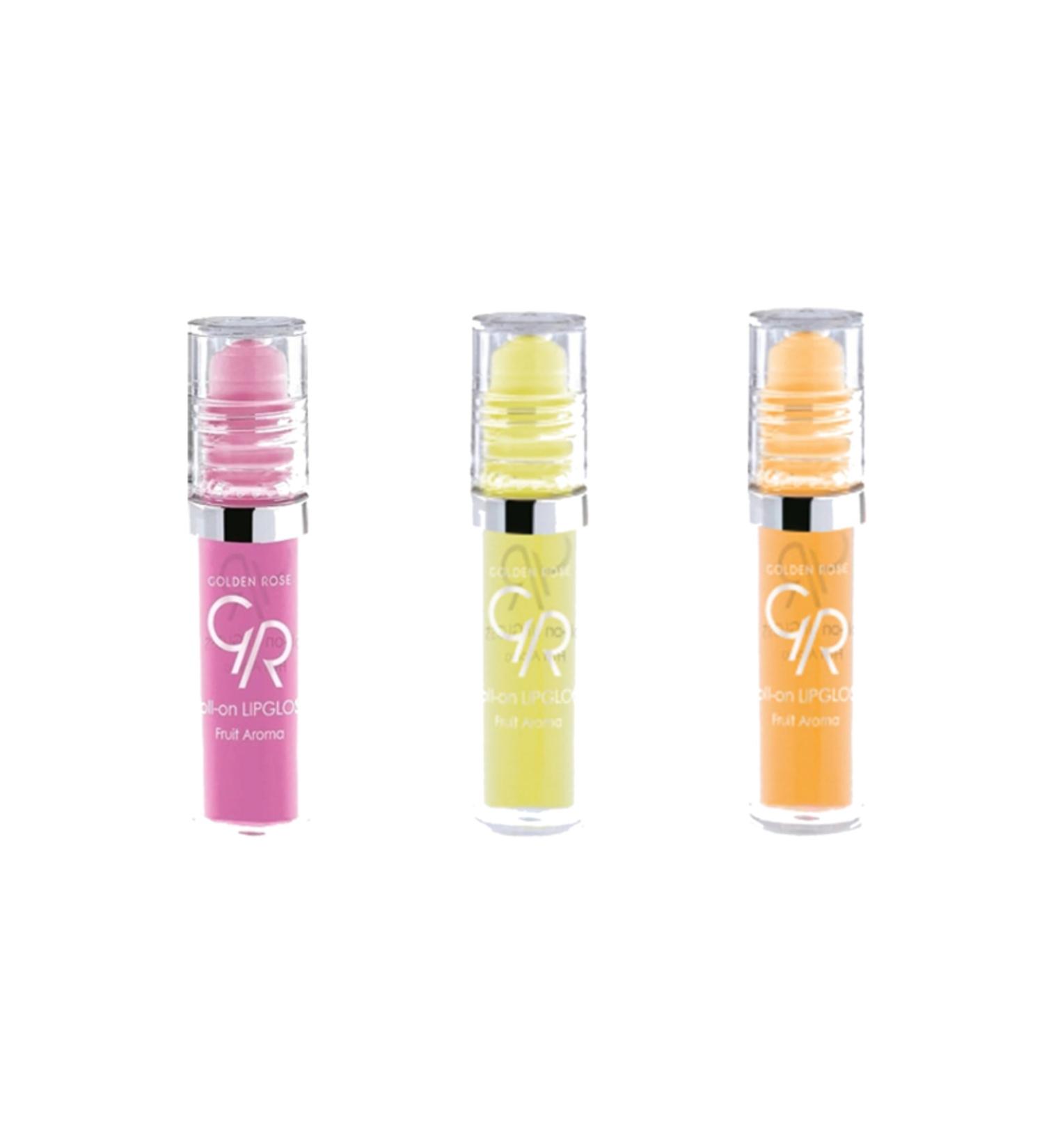 Golden Rose Fruit Lip Gloss - Roll On Lipgloss Strawberry+lemon+banana 8691190890520