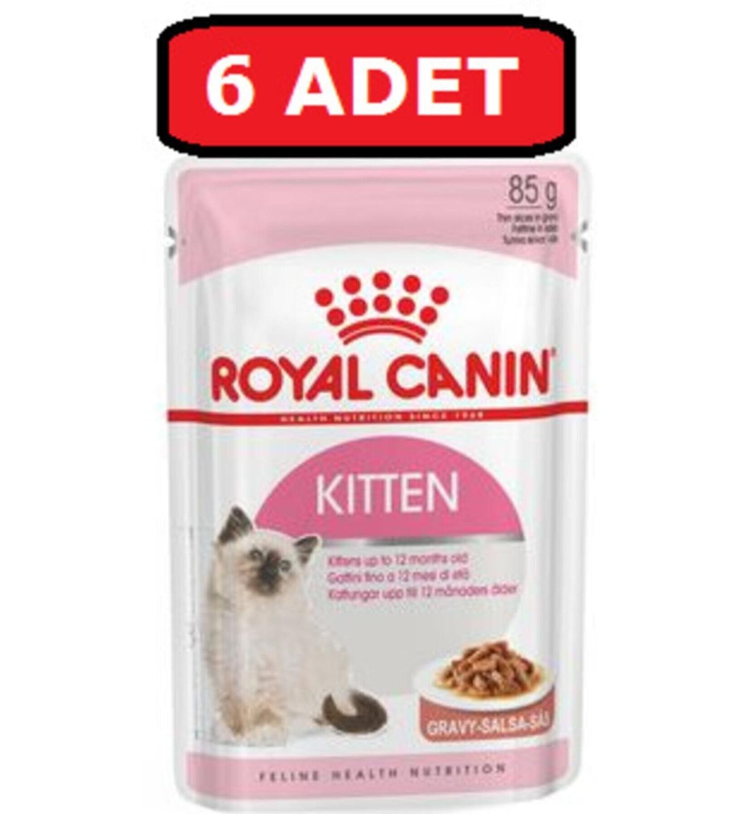 Royal Canin Kitten Wet Food 6 Pieces X 85 Gr Kitten Gravy Sauce