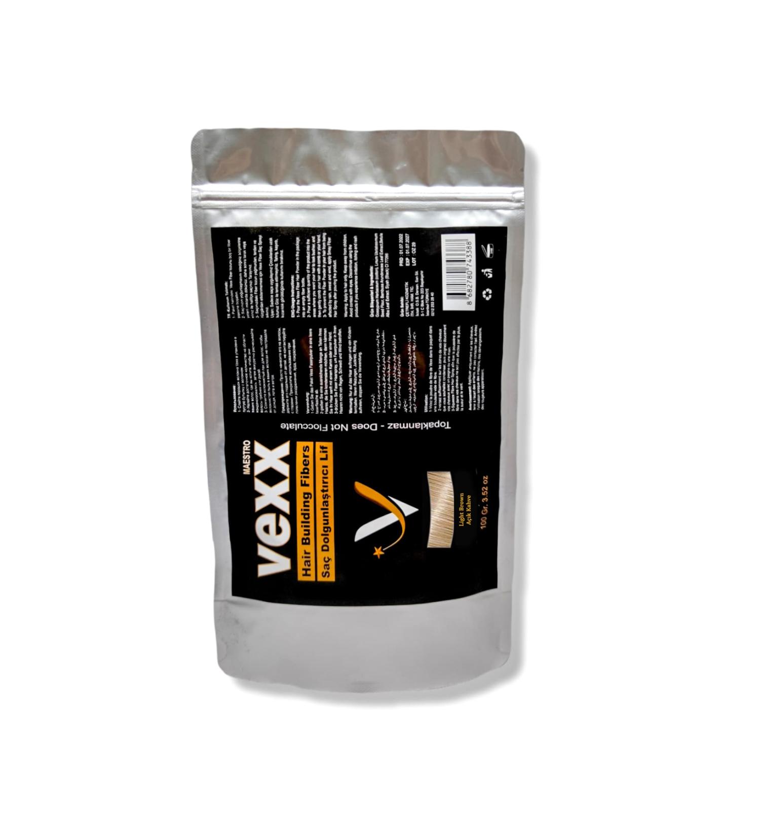 vexx maestro Vexx 100 Gr. Light Brown Hair Powder Topical-non-clumping