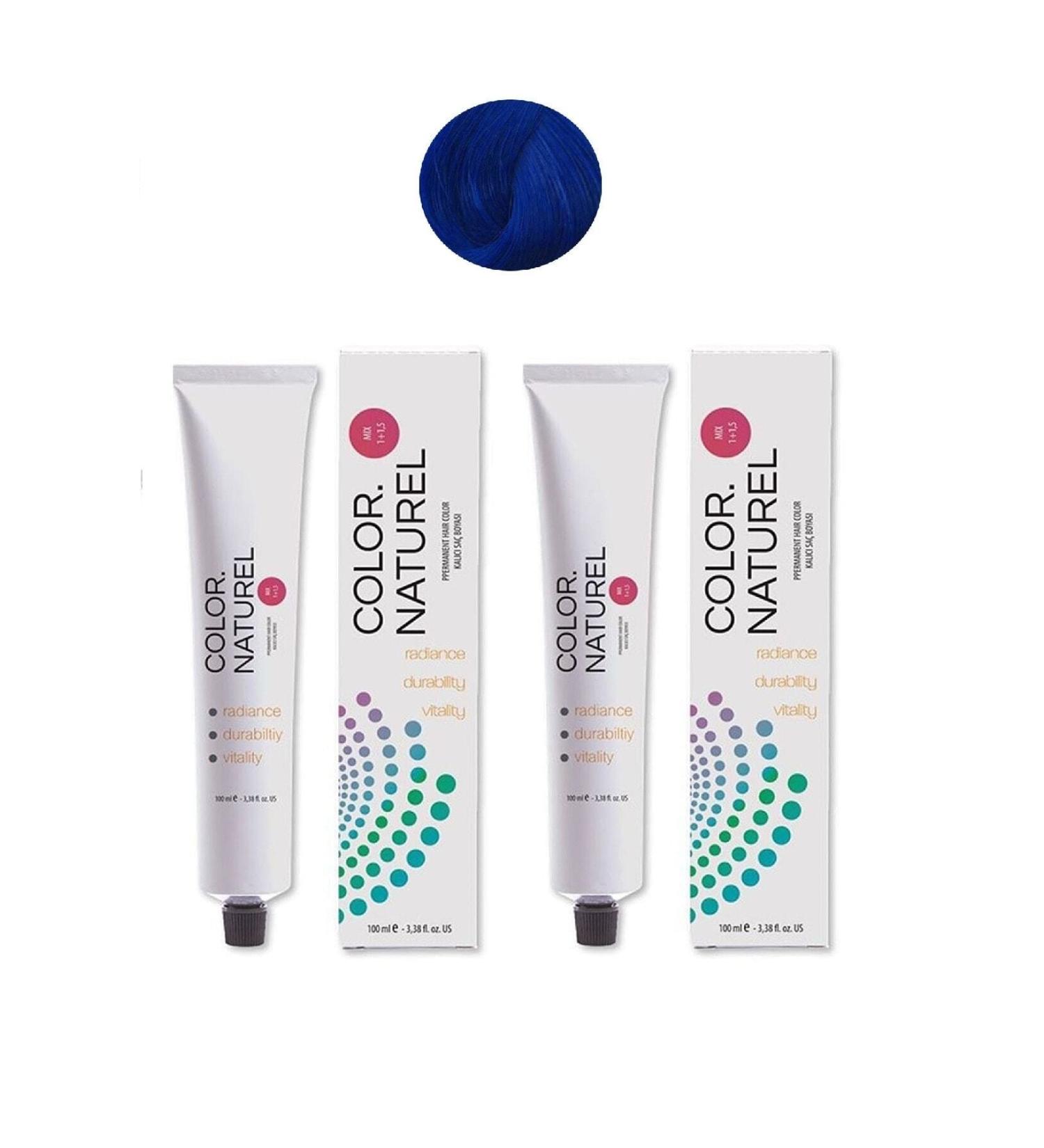 Color Naturel Blue Hair Dye 100 Ml - 2 Pieces