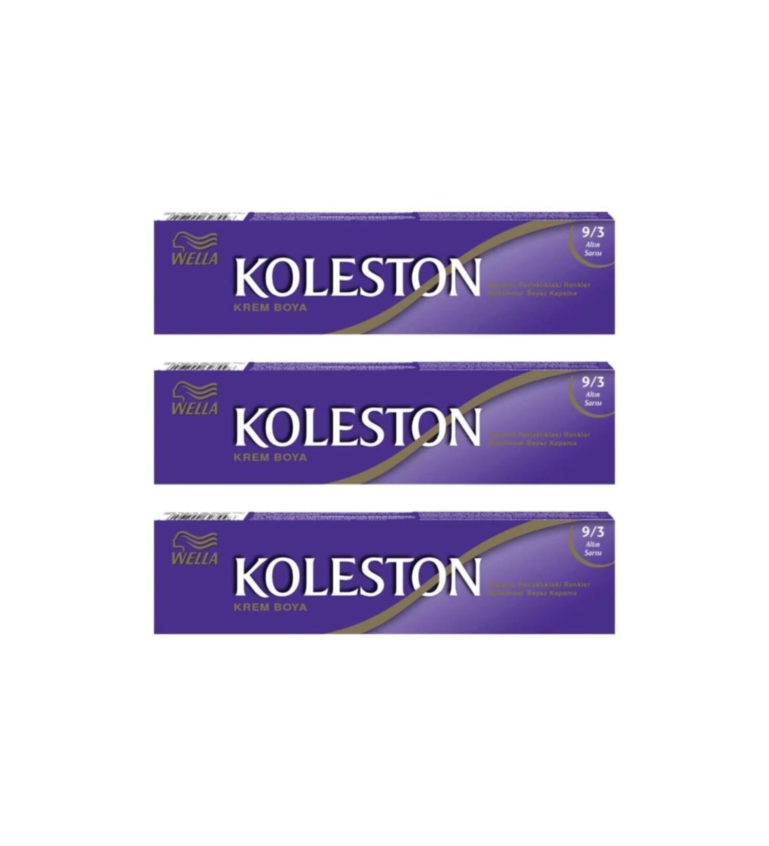 Wella Tube Paint 50 ml - 9.3 Golden Yellow 3 Pieces