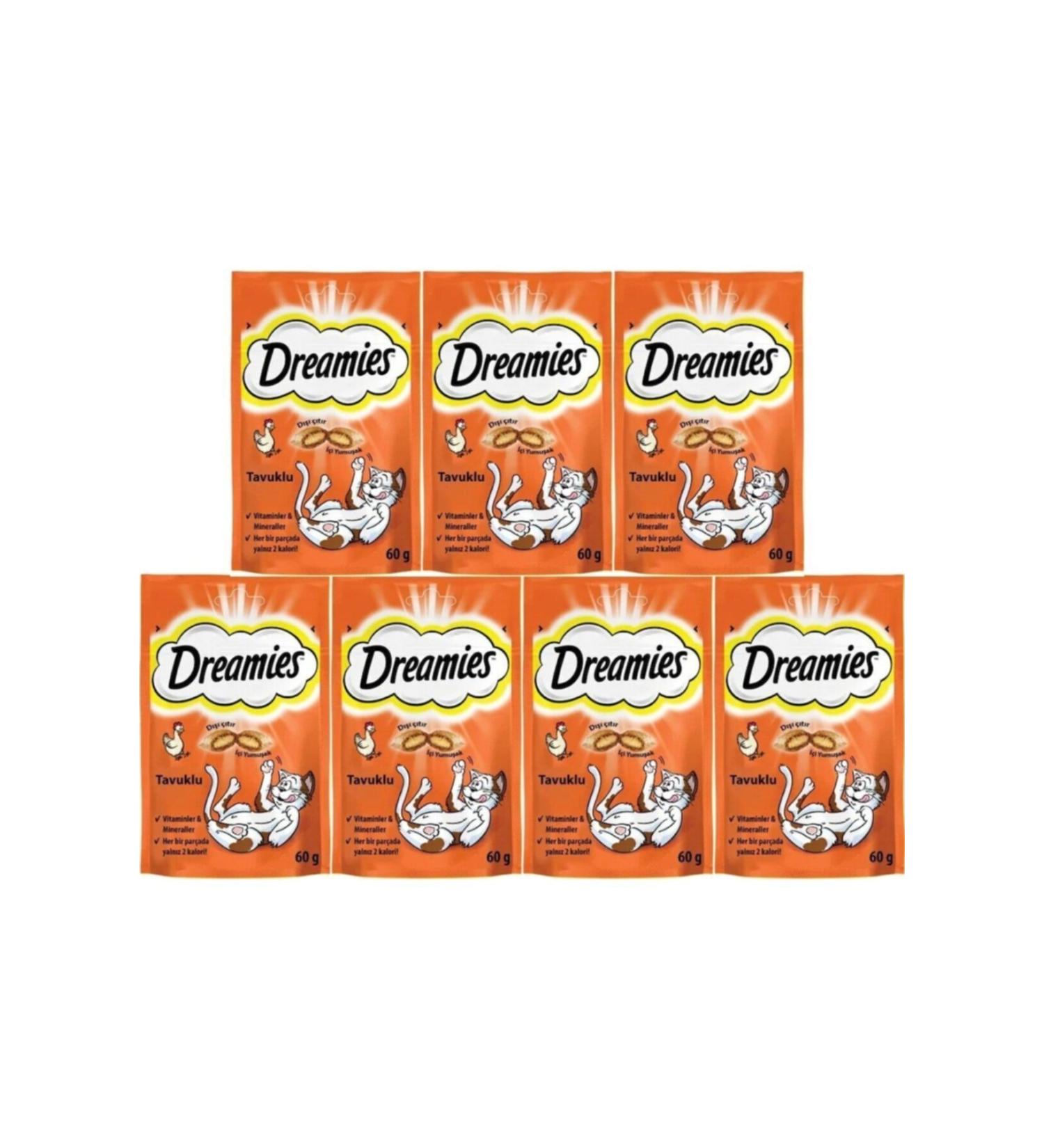 Dreamies Chicken Cat Reward Food 60 gr 7 Pieces