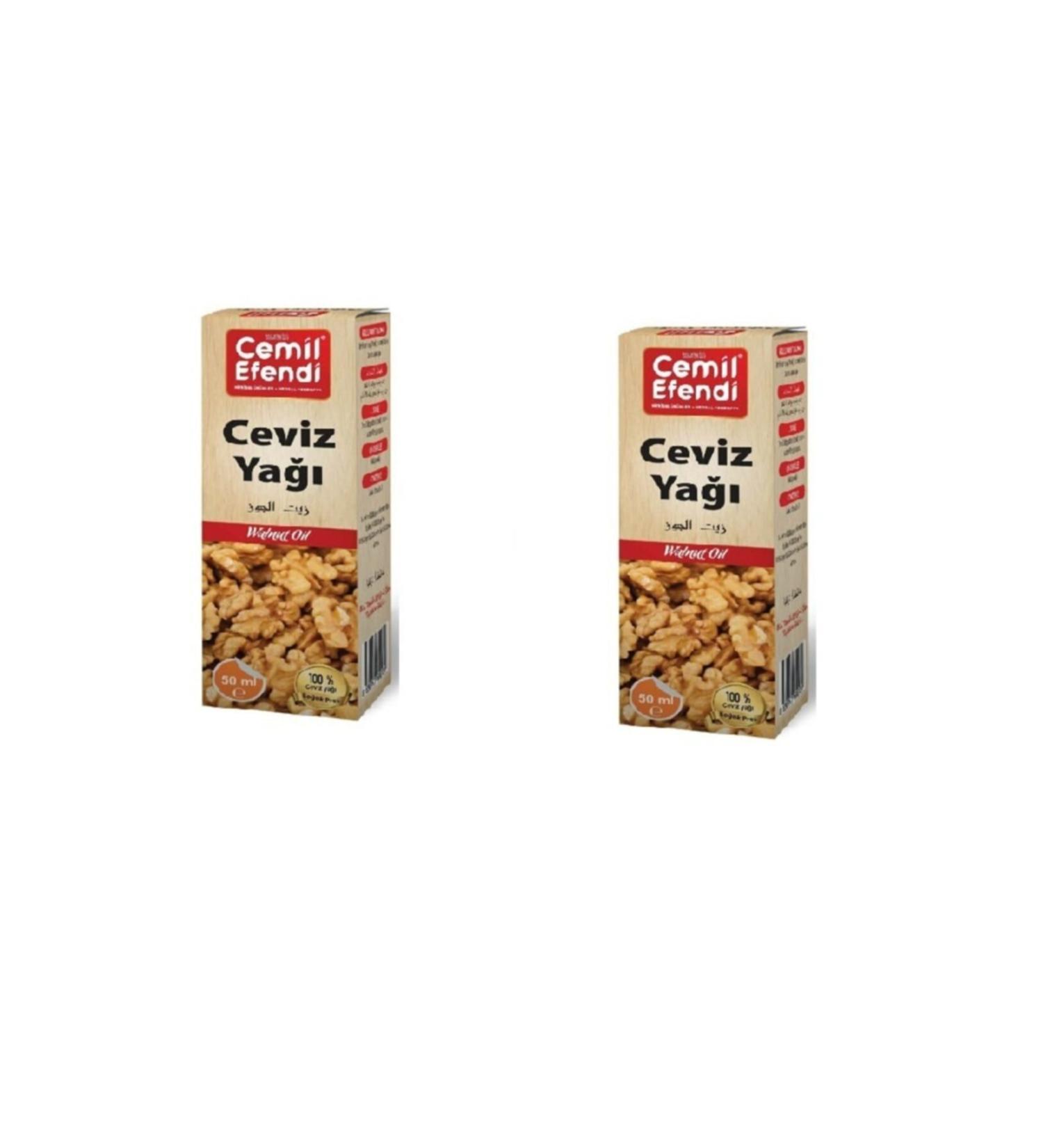 Cemil Efendi Walnut Oil Cold Press 2 Pieces 50 Ml