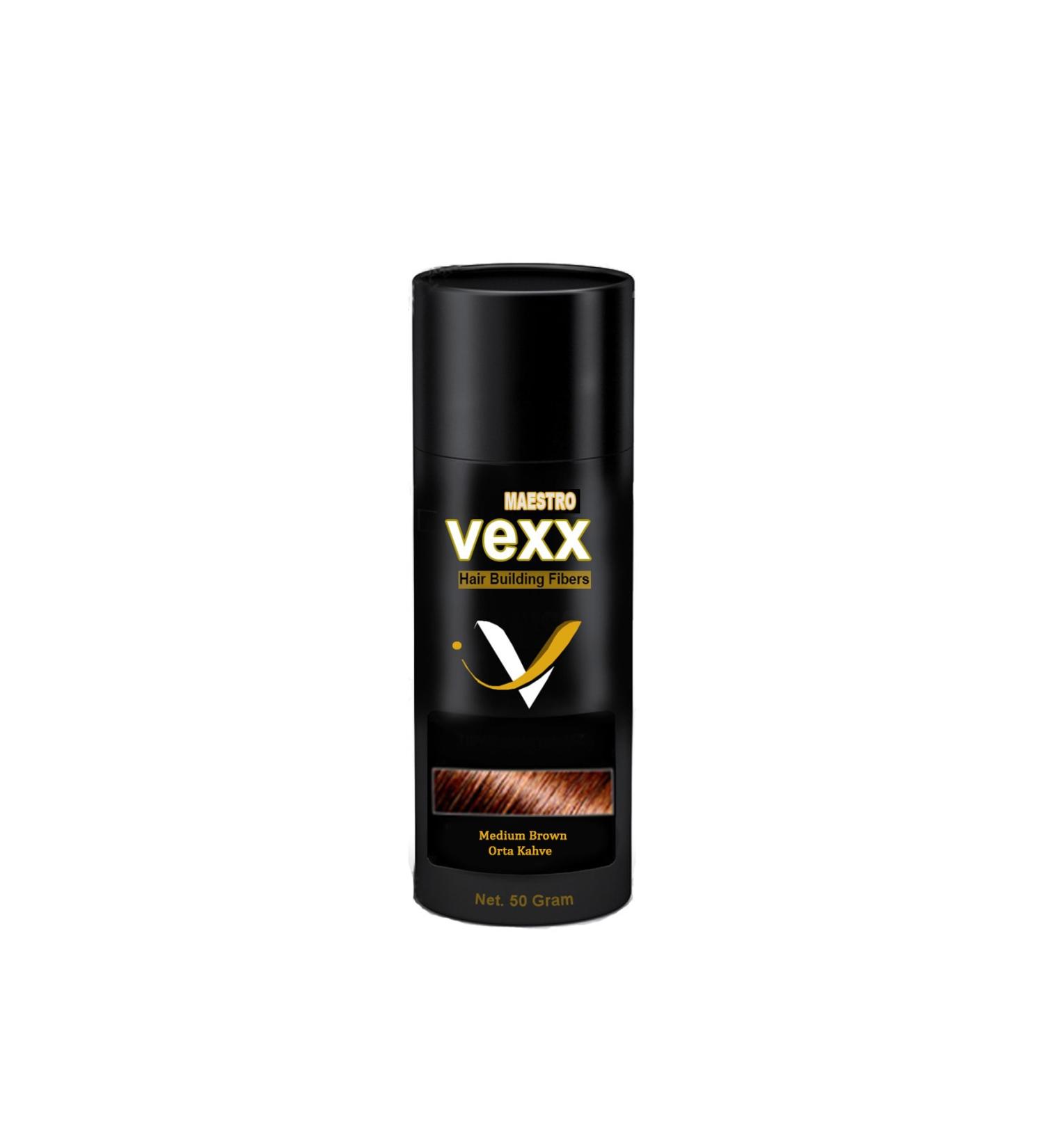 vexx maestro Vexx 50 Gr. Medium Brown Hair Powder Topic - Does Not Clump