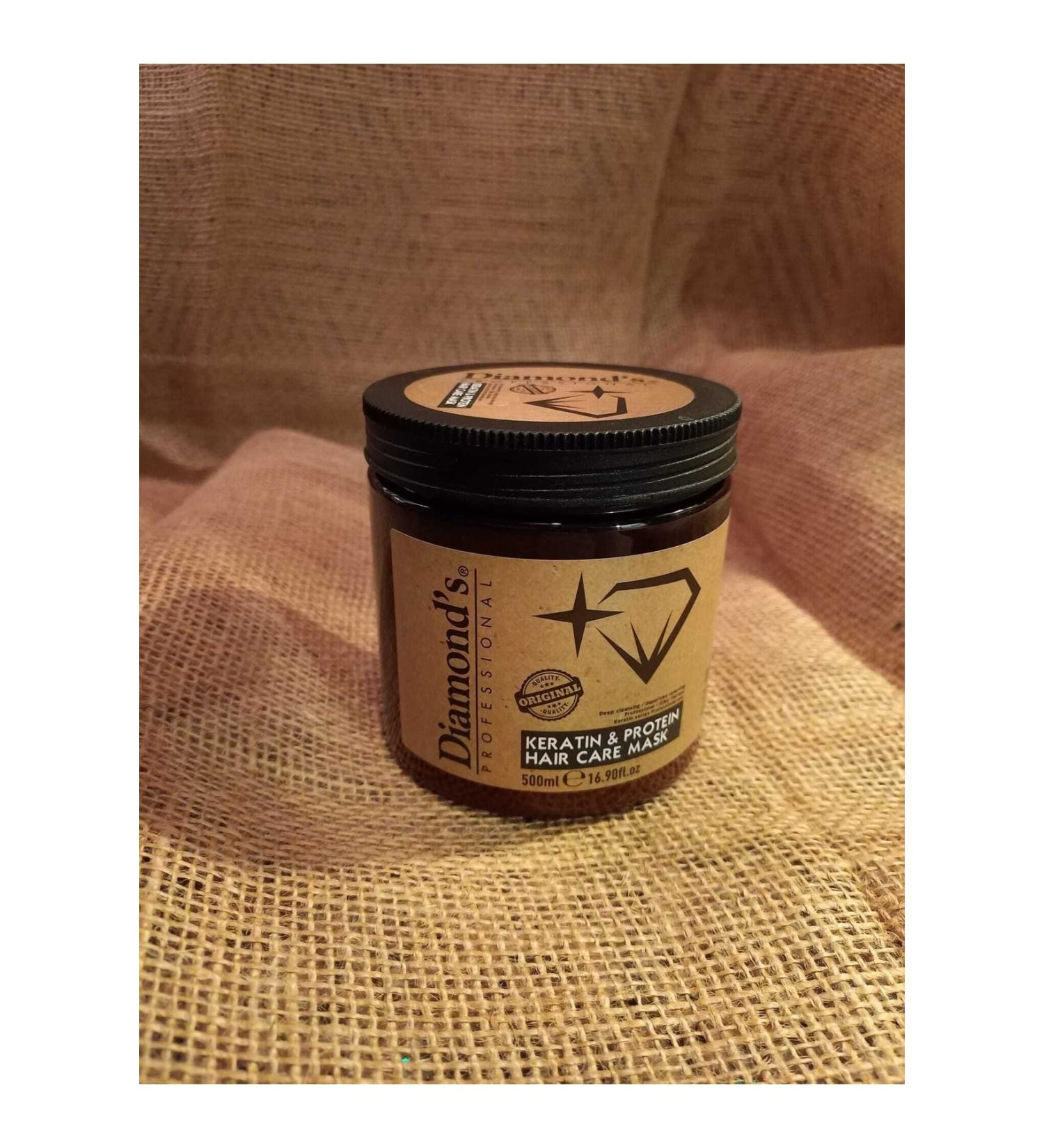 Diamonds Keratin and Protein Hair Mask 500ml Repairing Care for Damaged and Processed Hair - Buy Online on GoSupps.com