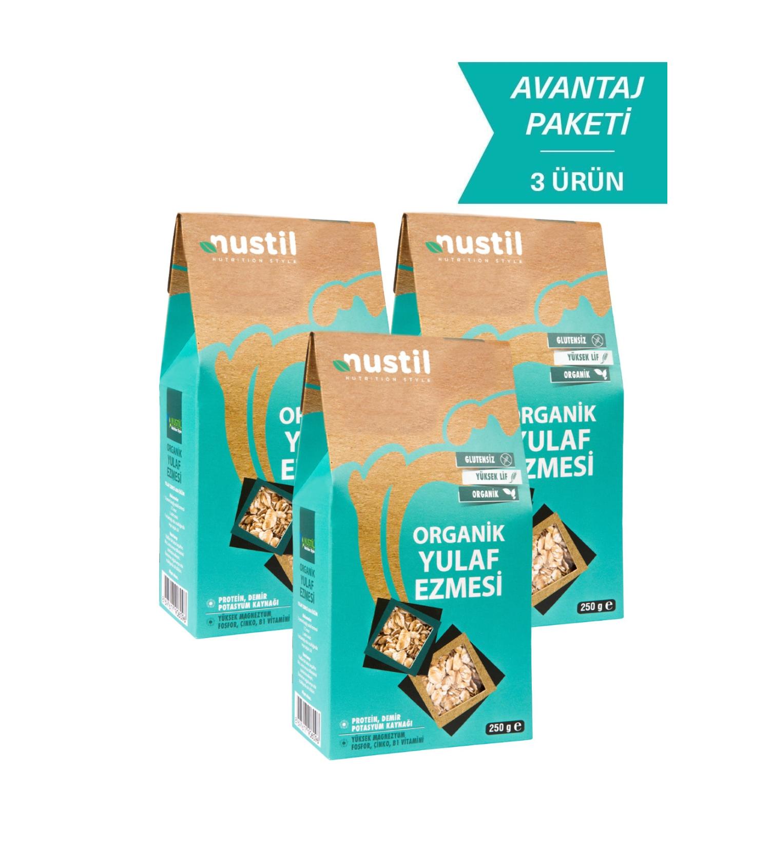 NUSTIL Nustil Organic Gluten-Free Oatmeal 250 G X 3