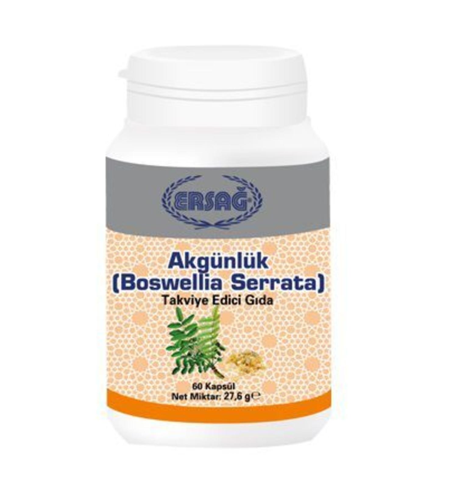 Ersa Akg nl k (BOSWELLIA SERRATA) Food Supplement -60 Capsules
