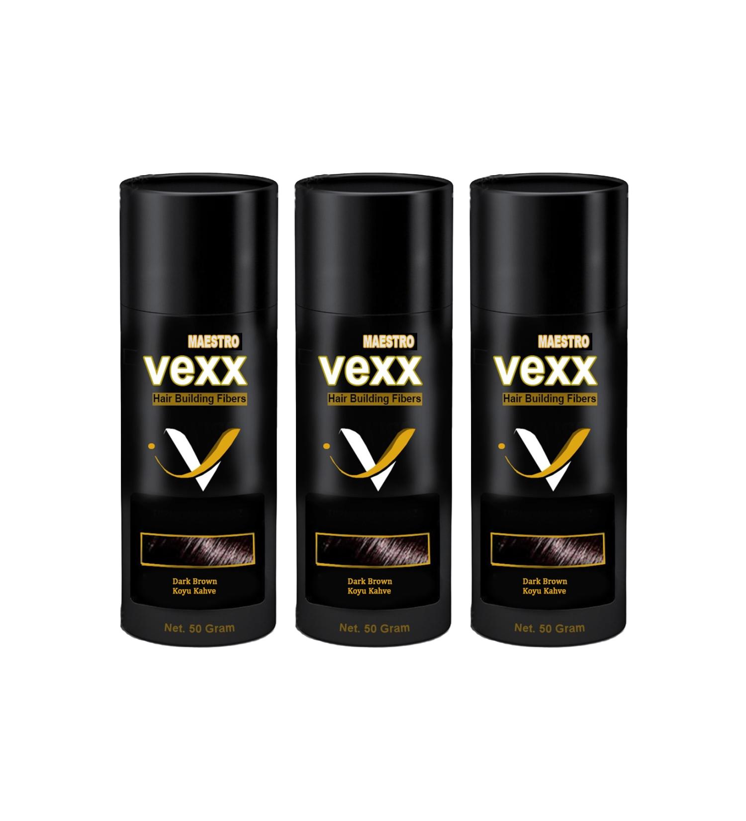 vexx maestro Vexx 50 Gr. Dark Brown Hair Powder 3 Pieces
