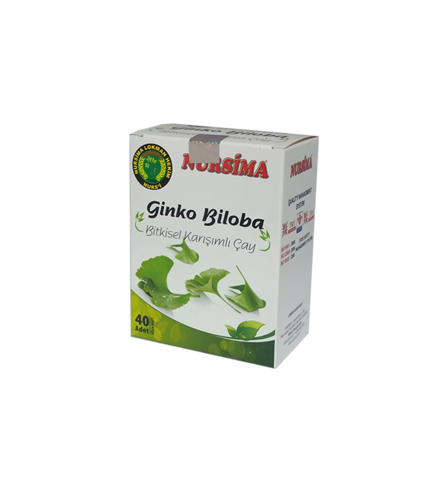 Nursima Siftaholsun Grocery Store Ginkgo Bloba Herbal Mixed Tea 40 Filtering Bags
