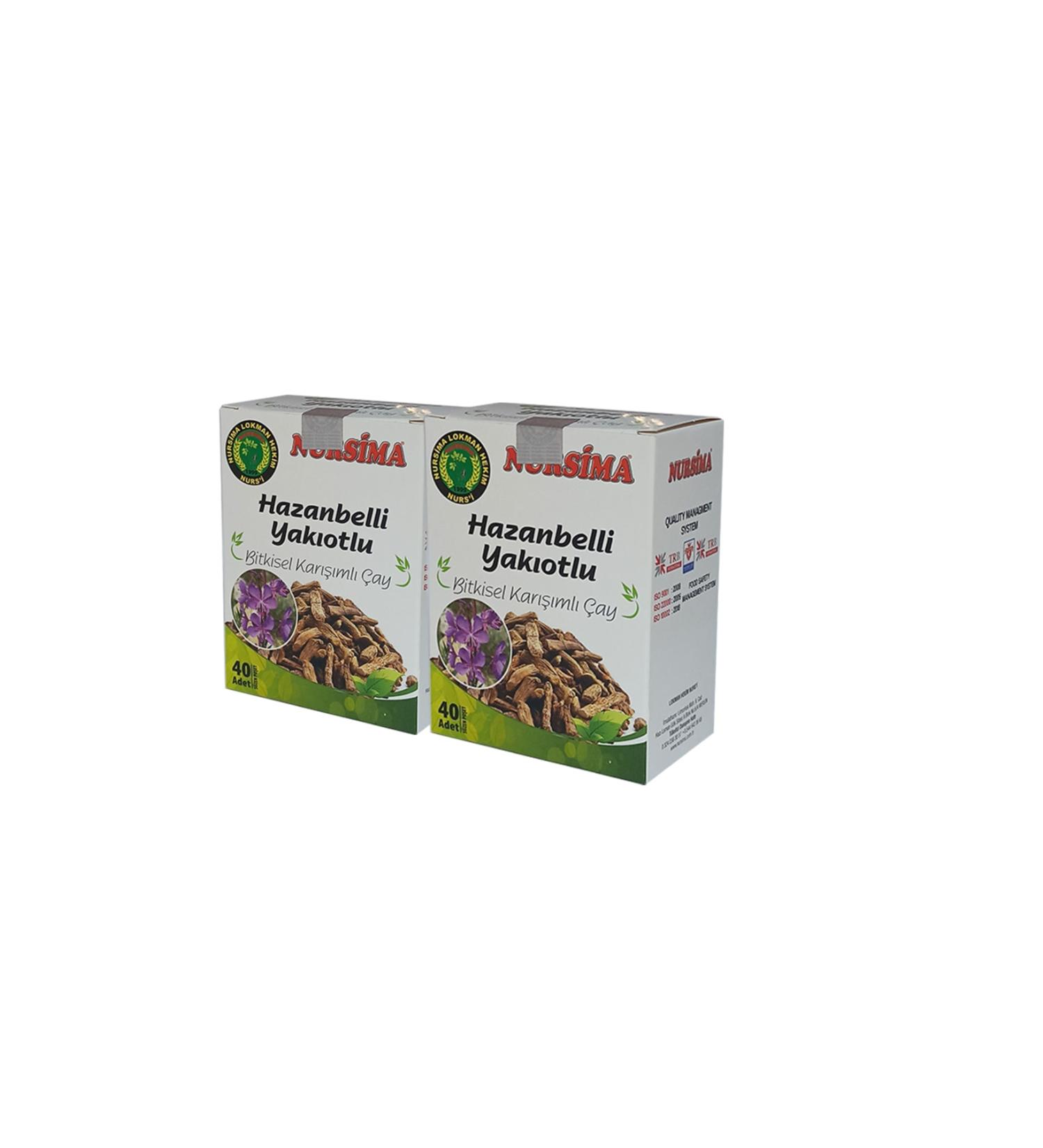 Nursima Hazanbelli Herbal Tea Set 2 Pieces X 40 Pcs