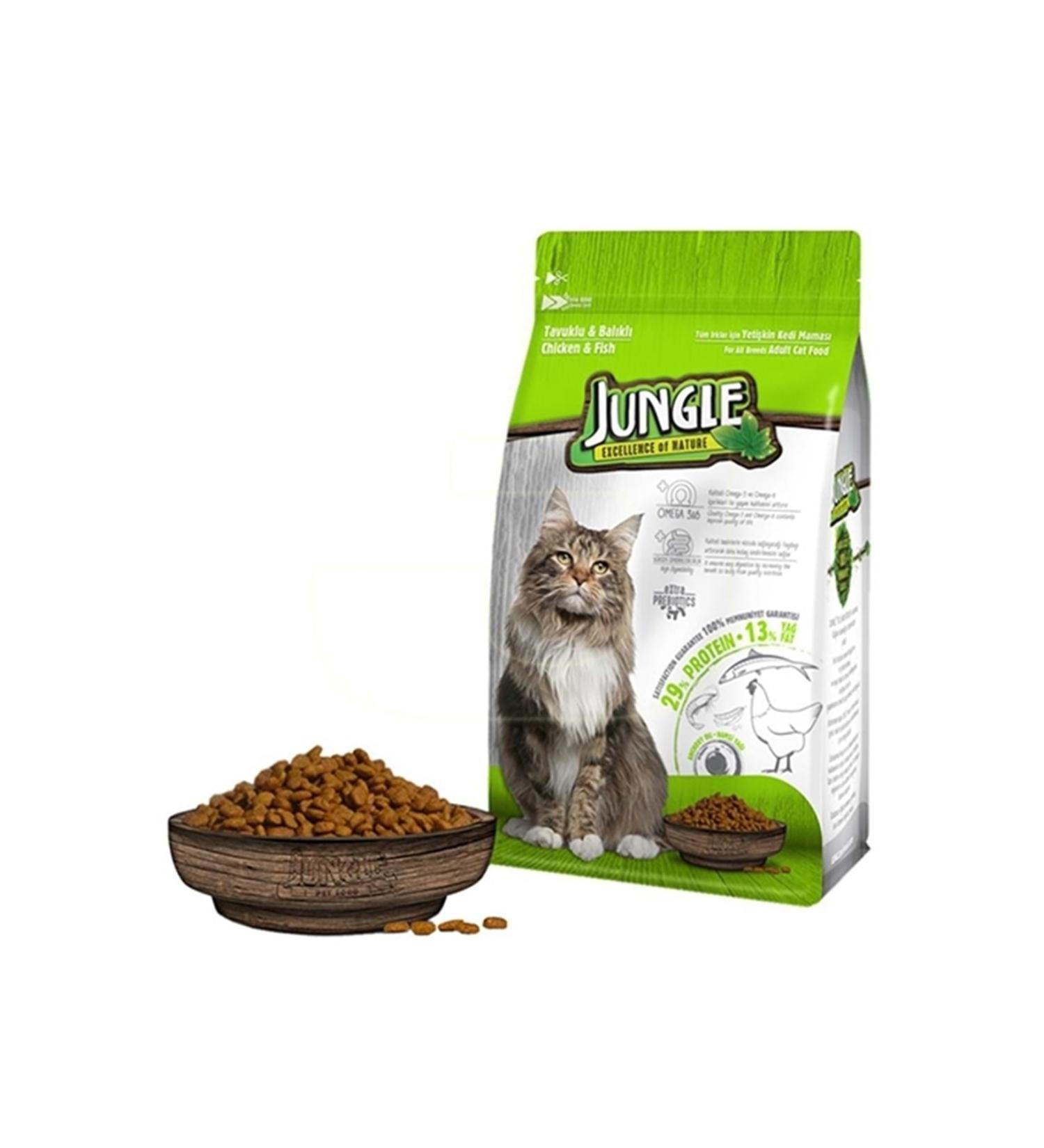 Jungle Adult Cat Food Chicken-Fish 1.5kg