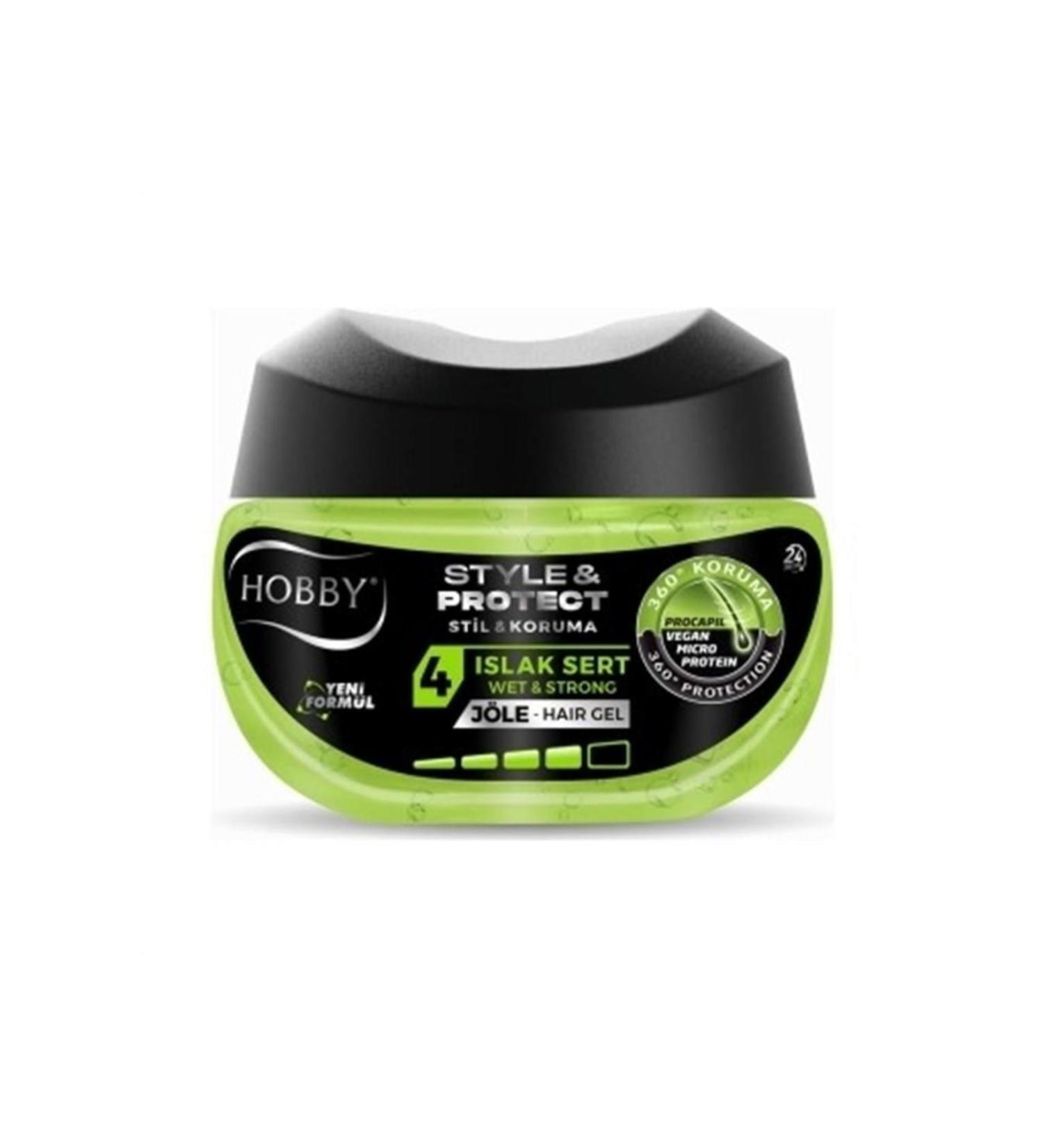 Hobby Hair Gel Style Protect Wet Hard 250 Ml