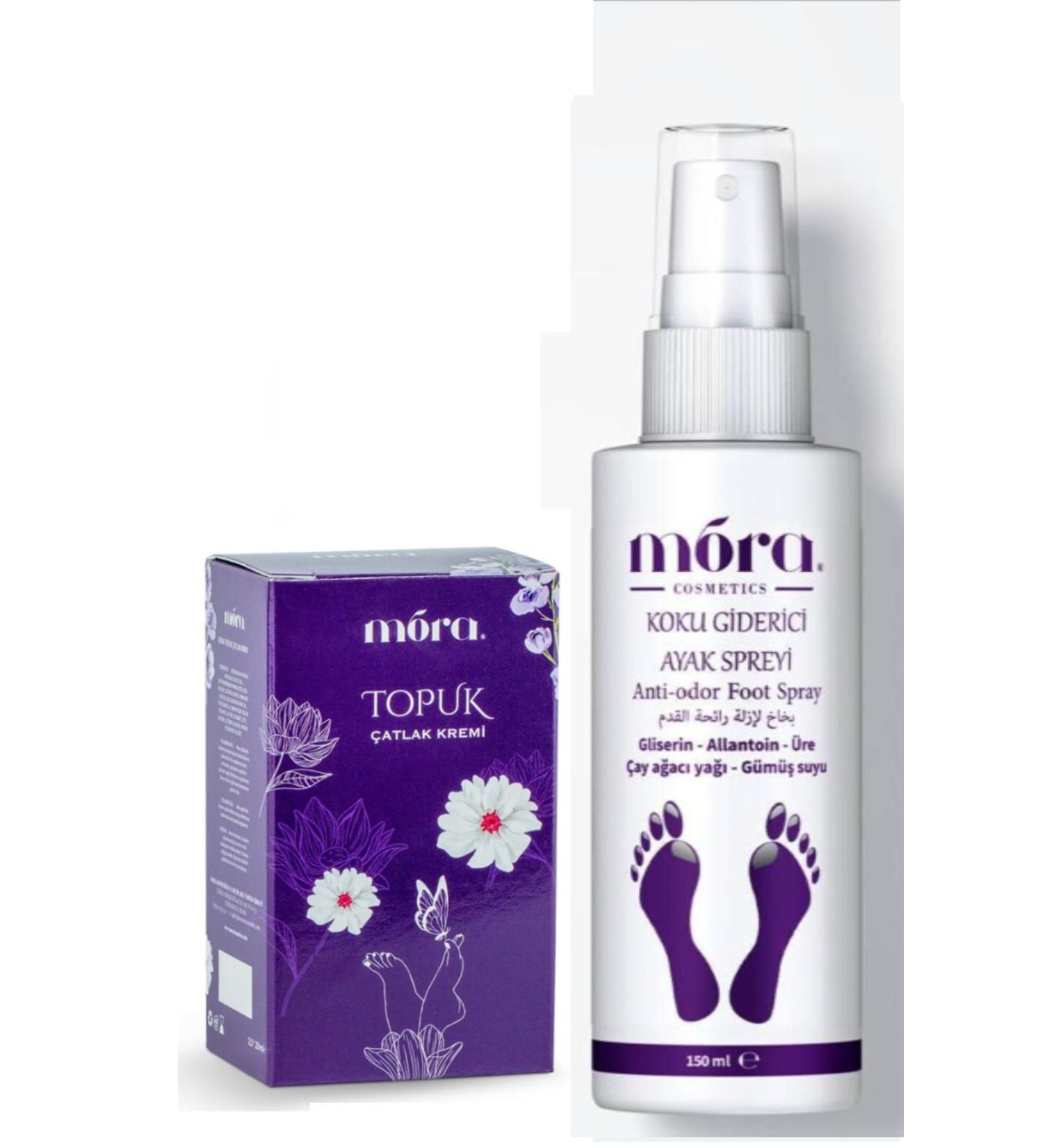 Mora Foot Odor Eliminator Spray + Heel Crack Cream 2.5*20ml