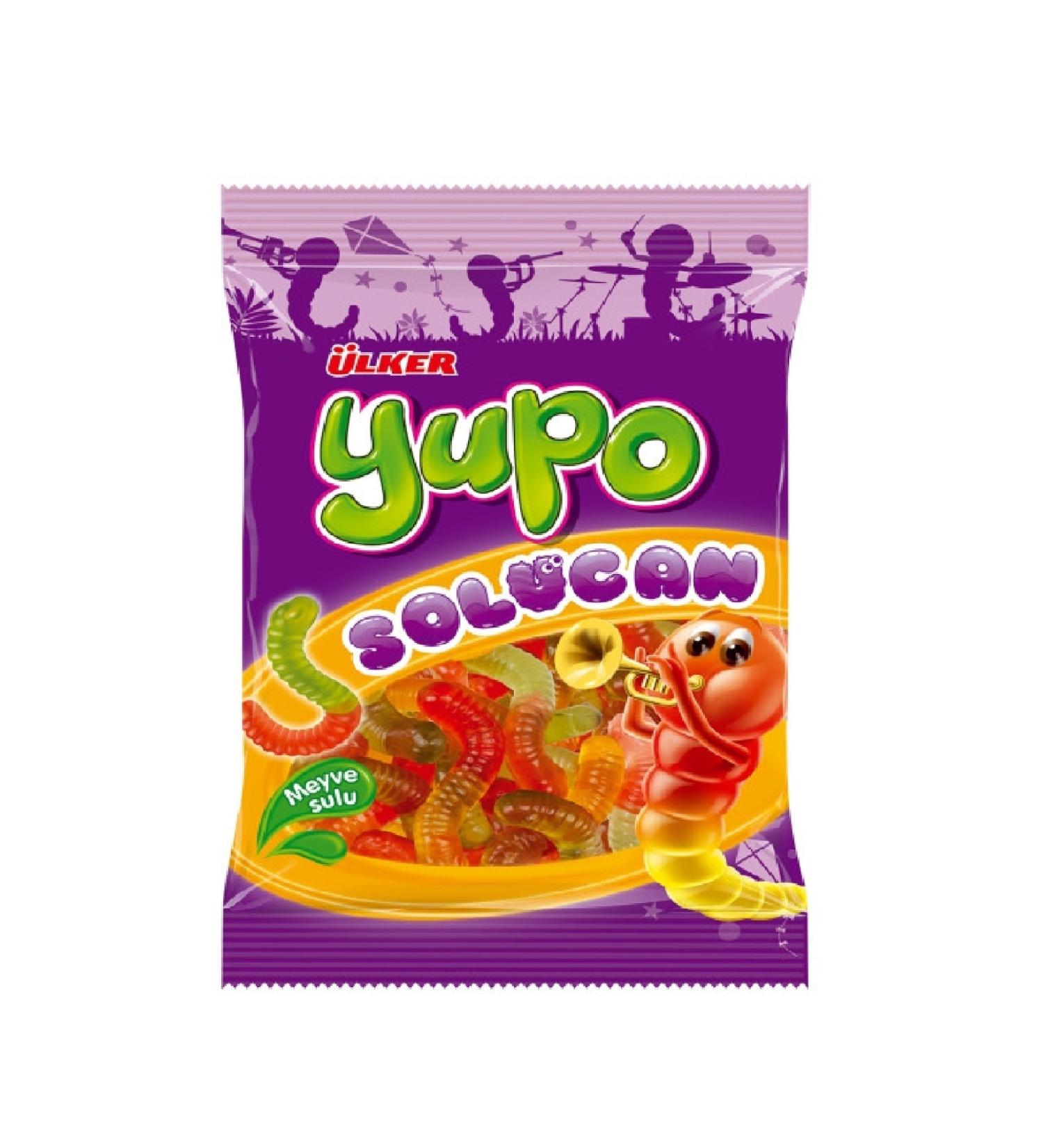 Ulker Yupo Worm Juicy 80 g 24 Pieces Jelly