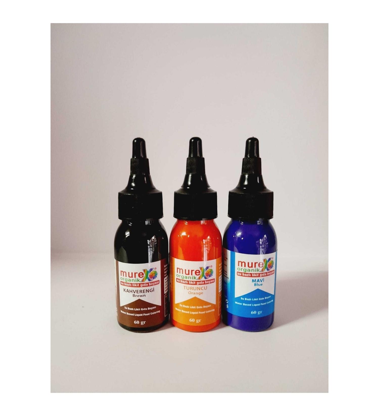 murex Fruity Herbal Organic Water Based Organic Food Color 60grx3 180gr