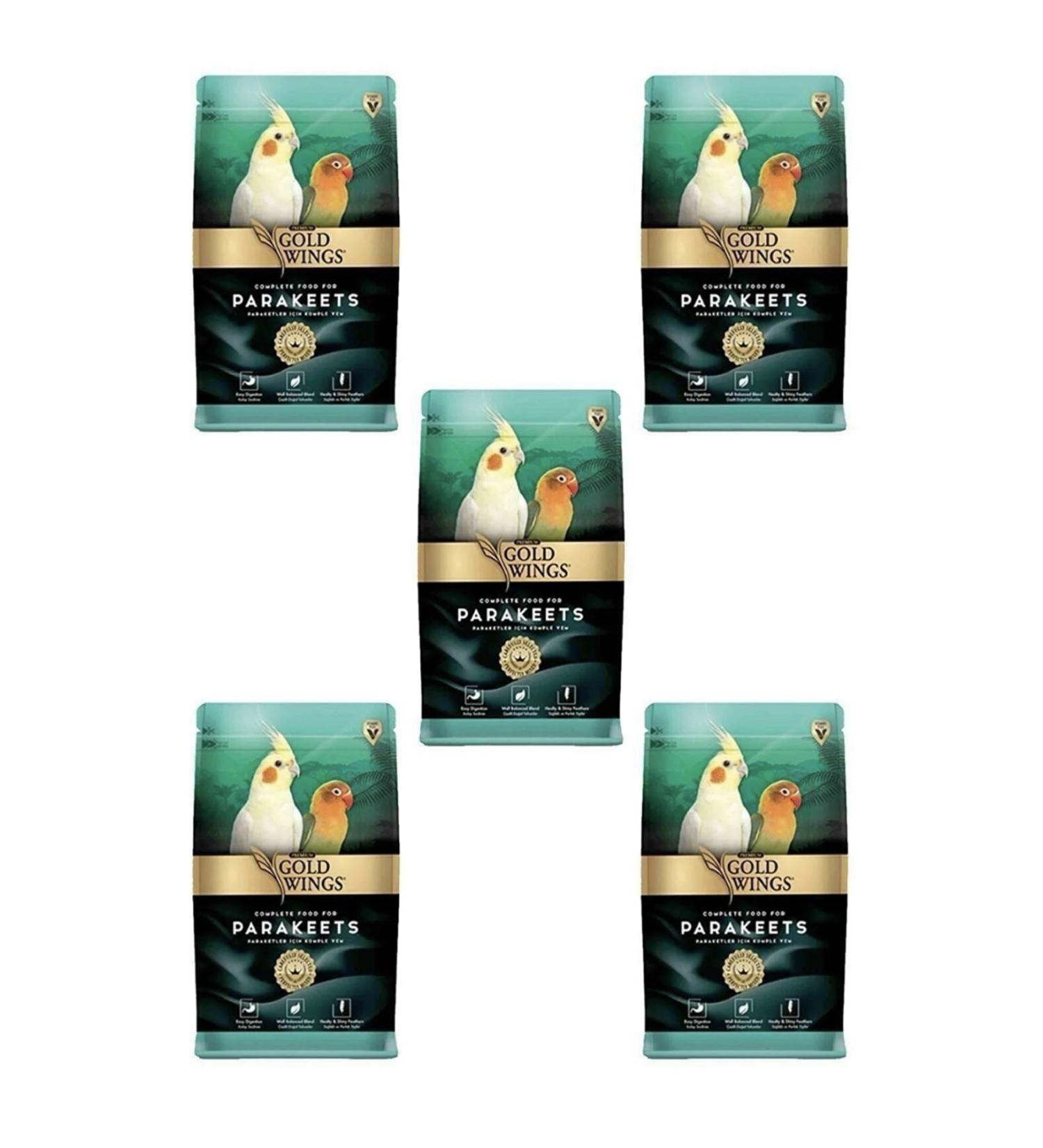 Gold Wings Premium Package Sultan and Paradise Parrot Food 1 Kg X 5 Pieces