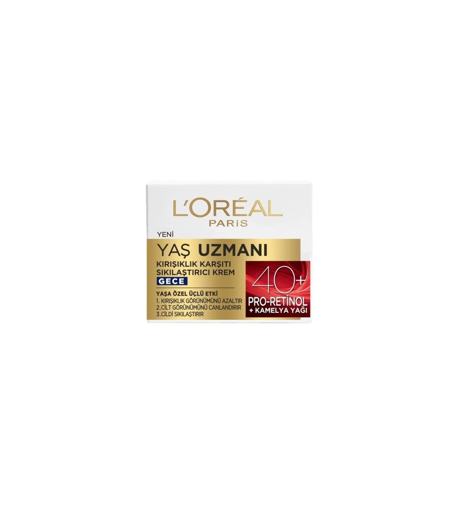 L'Oreal Paris Age Expert Anti-Aging 40+ Night Cream 50ml - Buy Online on GoSupps.com