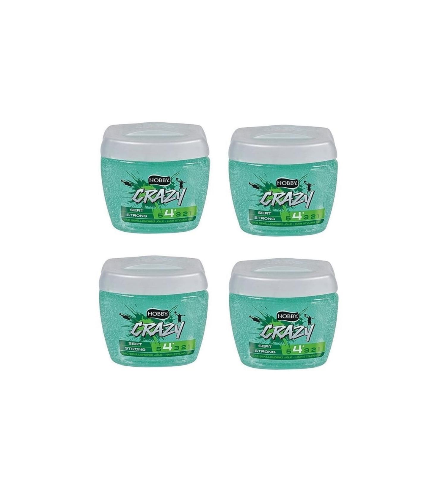 Hobby Crazy Head Hard Hair Gel 700 ml X 4 Pieces