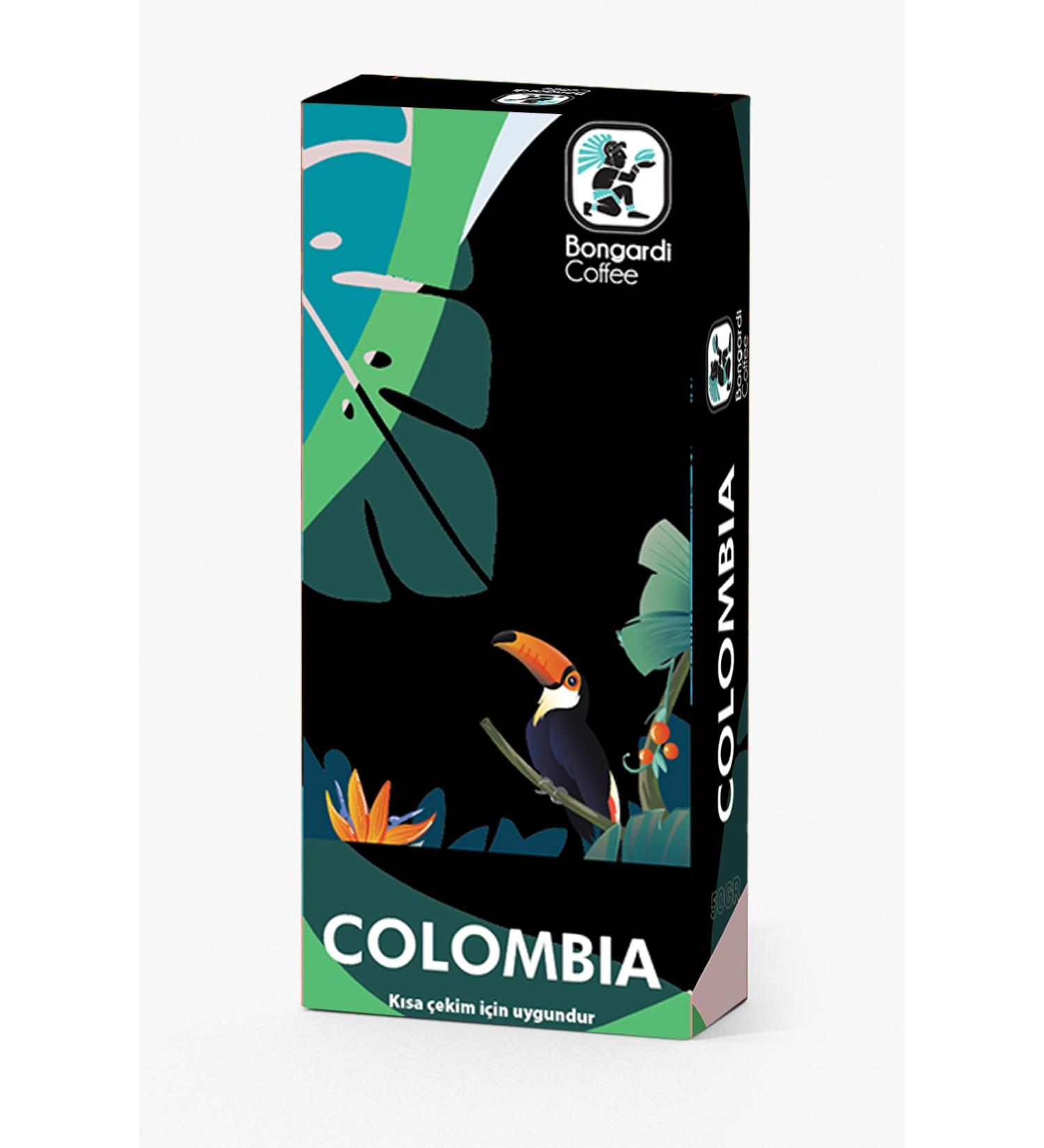 Bongardi Coffee Capsule Coffee 10 Pieces Nespresso Compatible Colombia