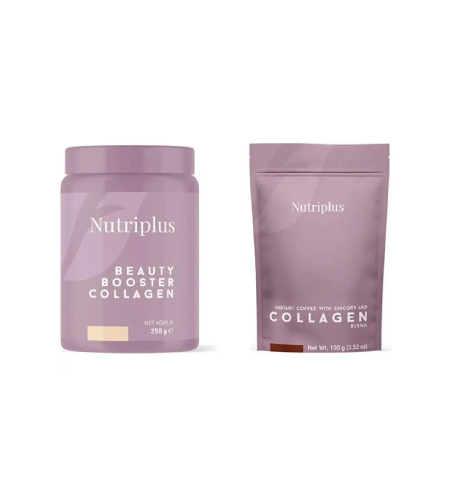 Farmasi Nutriplus Collagen Beauty Set- Collagen Powder + Chicory Coffee with Collagen - Buy Online on GoSupps.com