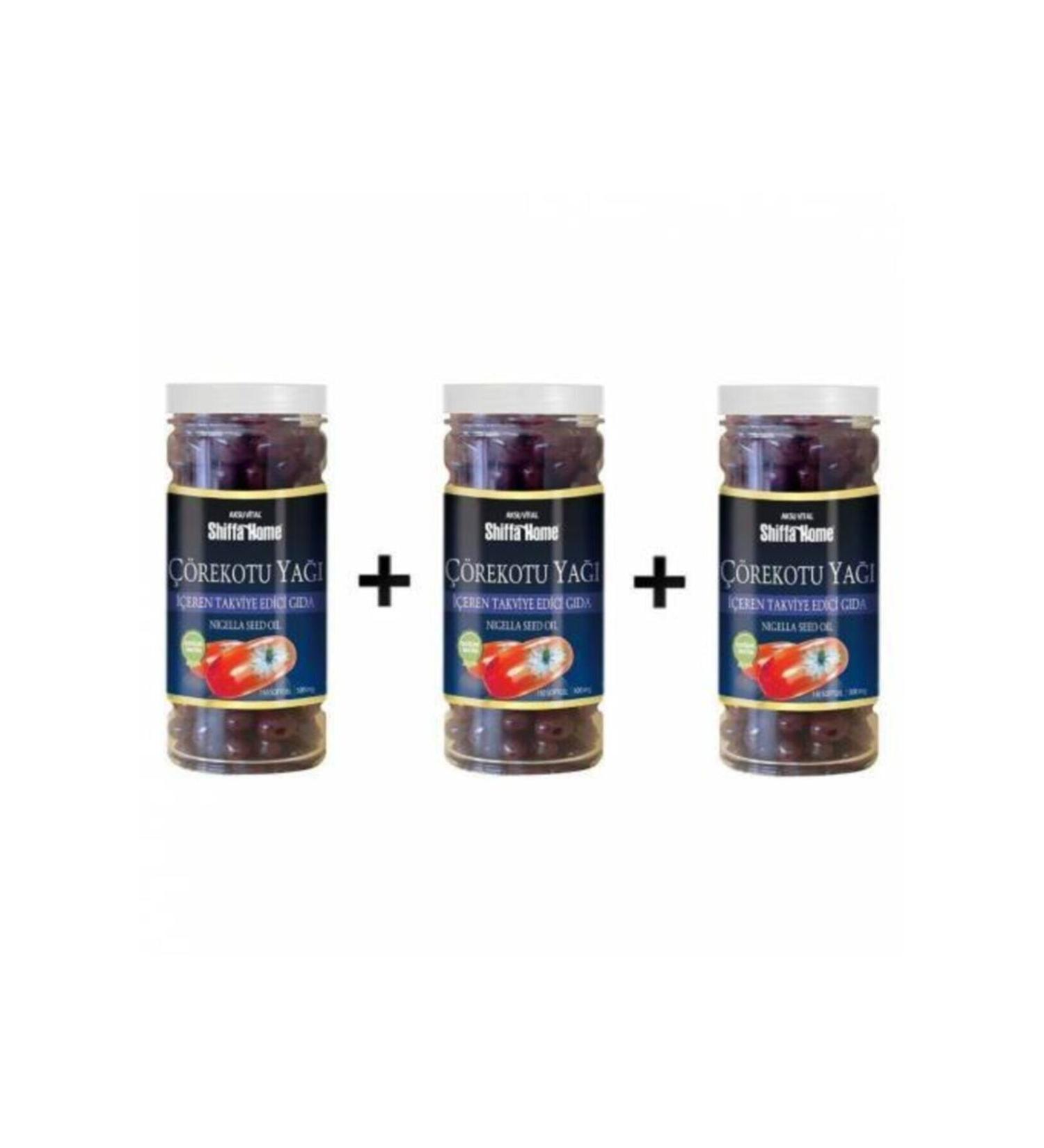 Shiffa Home Aksu Vital Black Cumin Oil Black Cumin 3 Boxes 150 X 500 mg