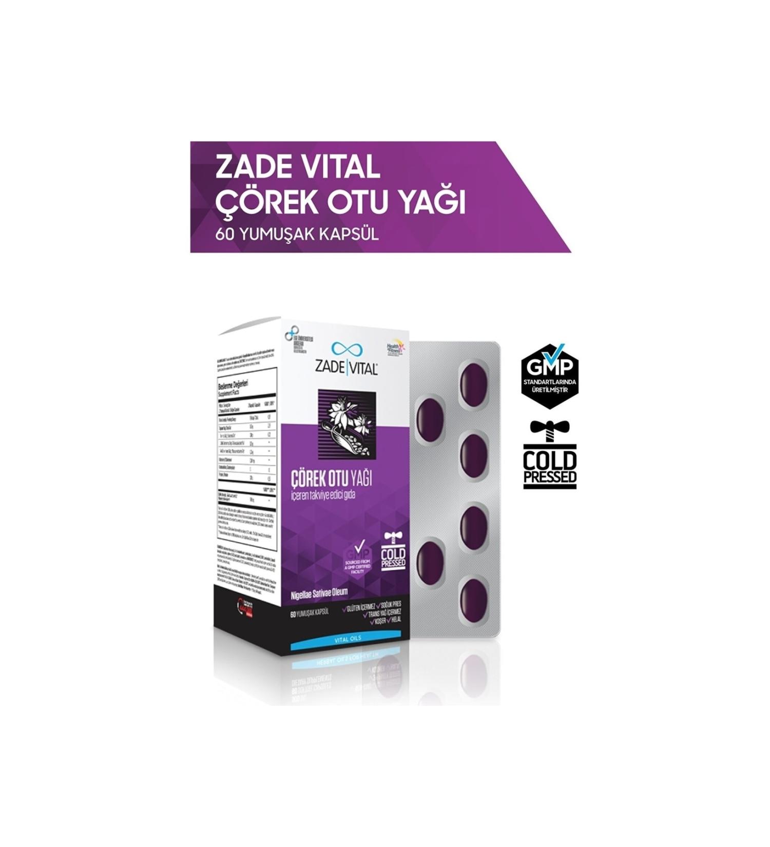 Zade Vital Black Cumin Oil Blister 60 Capsules