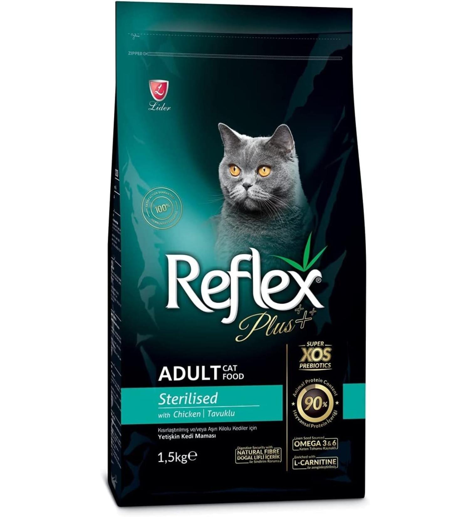 HECTOR EMPORIUM Reflex Plus Chicken Cat Food for Sterilized Adult Cats 1.5 Kg