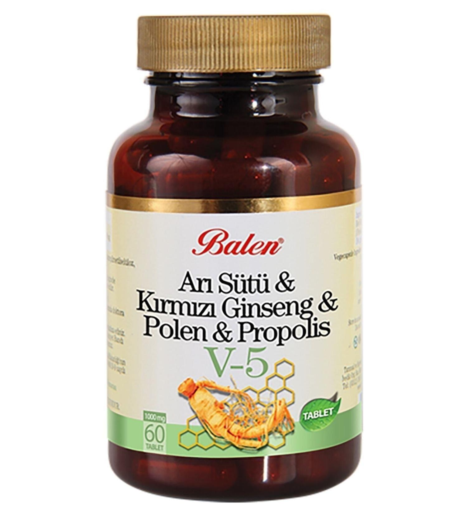 Balen Royal Jelly Ginseng Pollen Propolis Tablet 60 Capsules
