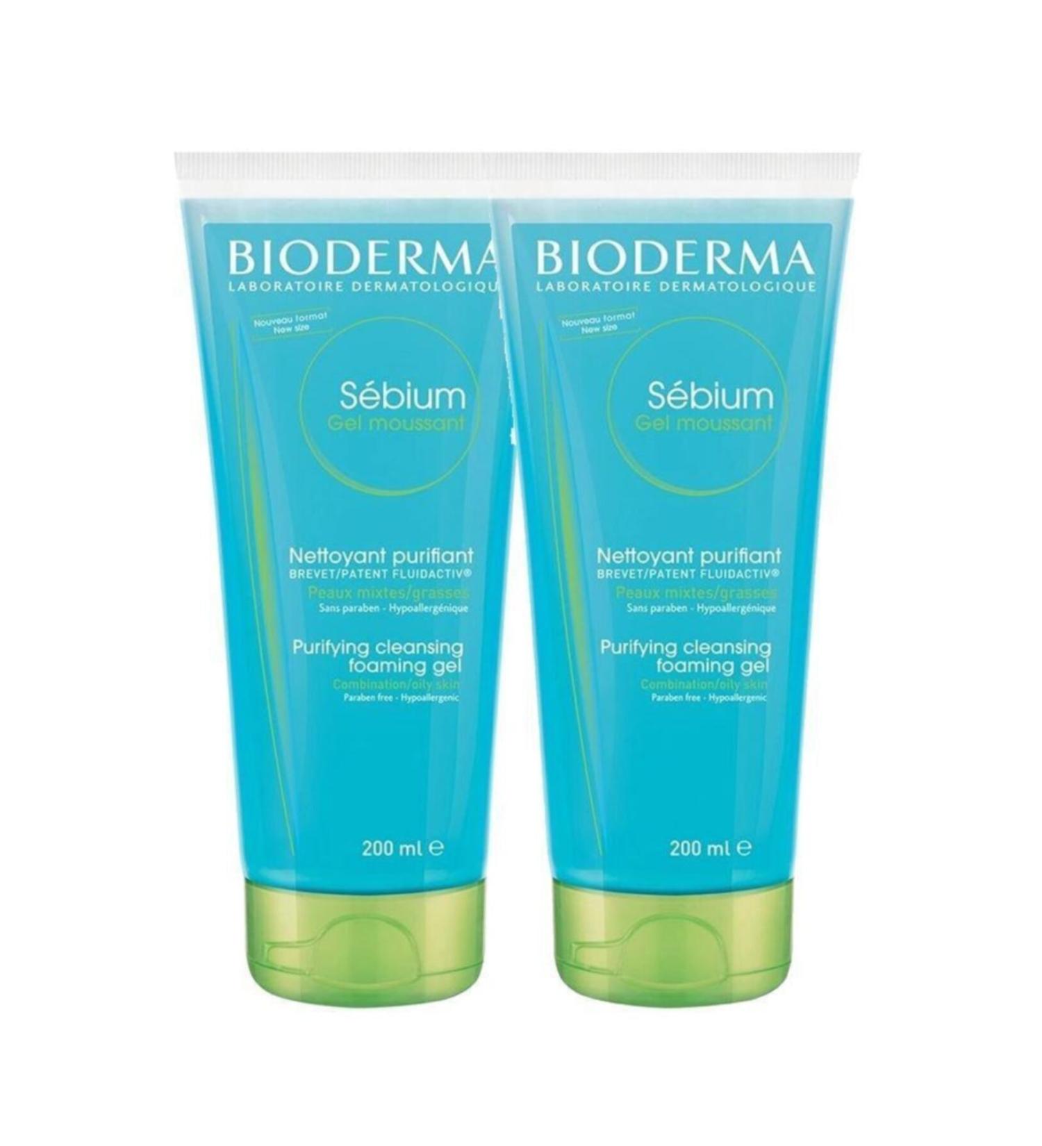 Bioderma Sebium Foaming Gel 200ml | Facial Cleansing Gel 2x200ml