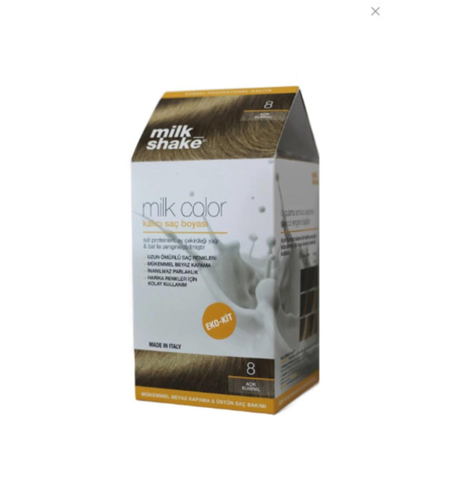 Milkshake Color Eco Kit 8 Light Blonde Hair Dye - Foamless