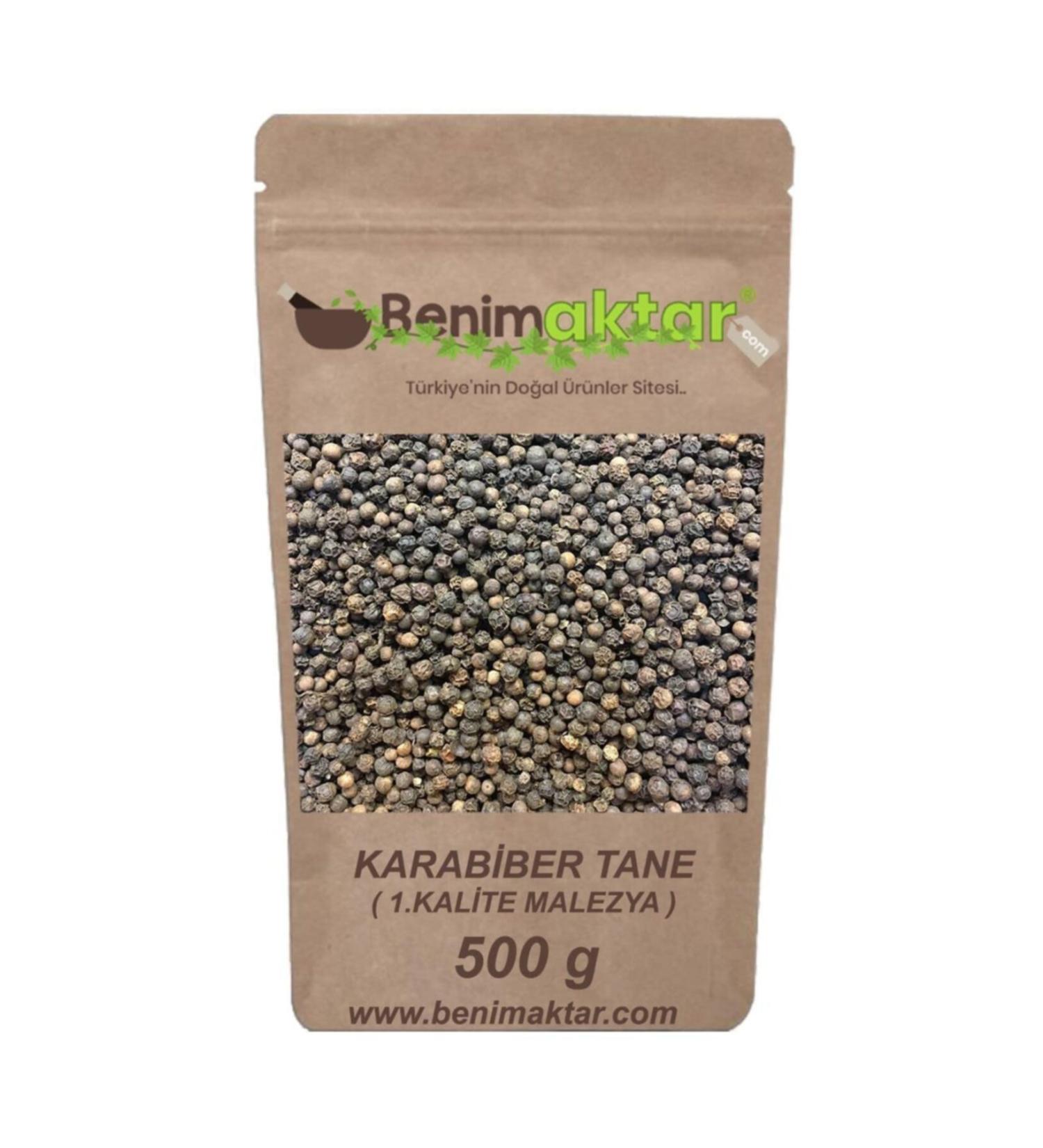 Benim Aktar Benimaktar Black Pepper Grain Black Pepper 1st quality Malaysian Malabar Type 500 gr