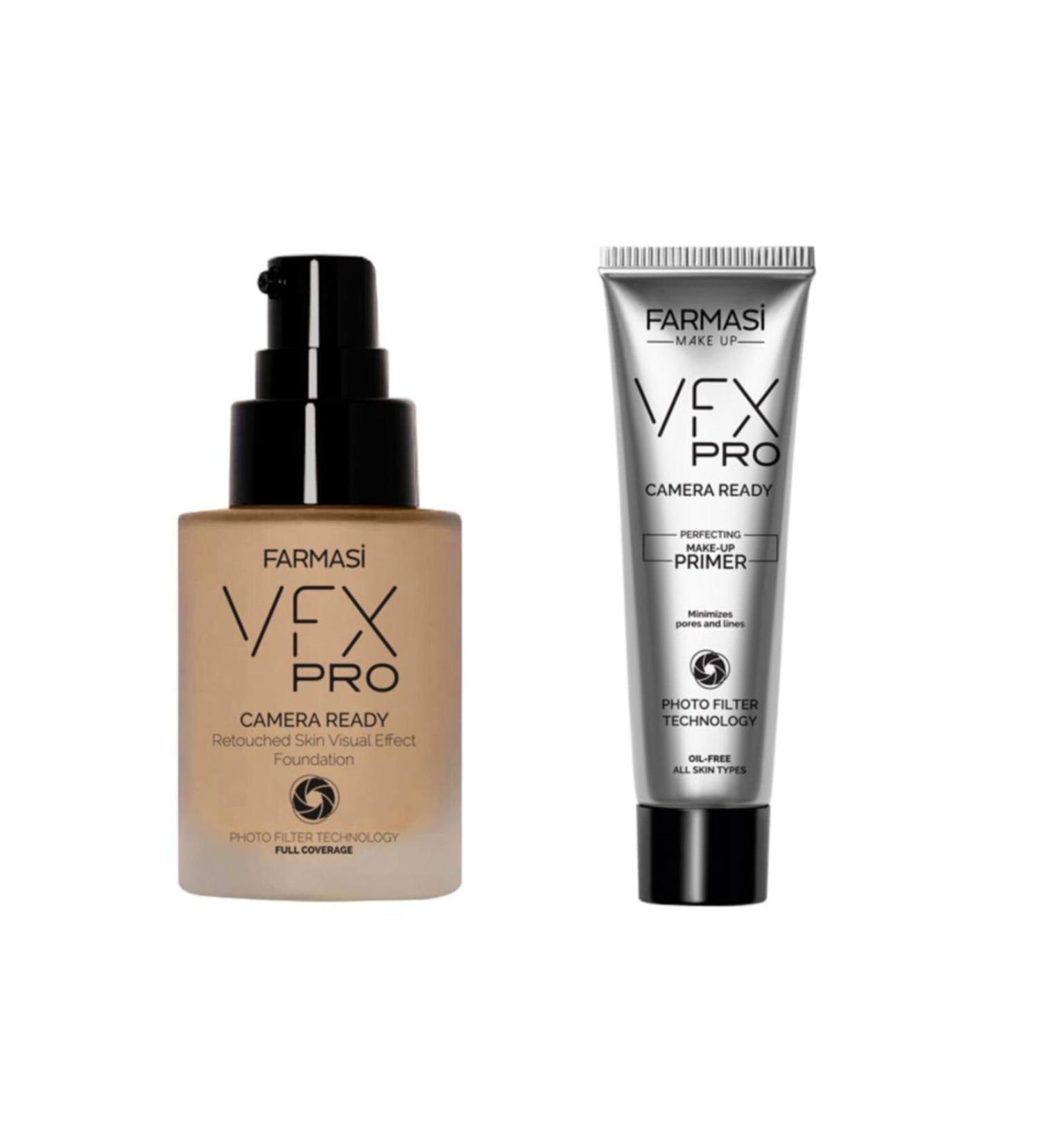Farmasi Vfx Pro Foundation - Dark Beige -03 & Vfx Pro Makeup Base