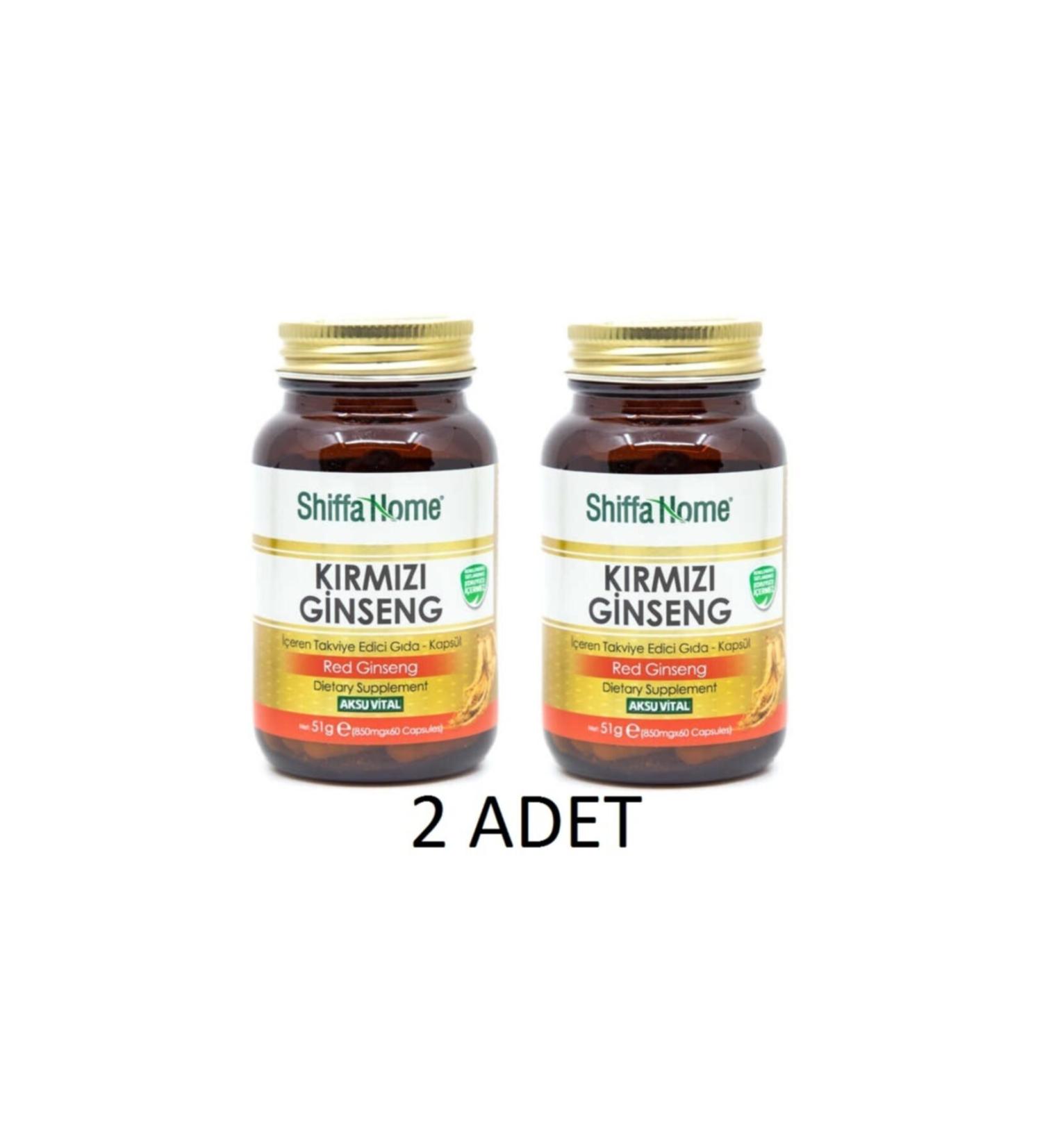 Shiffa Home 2 Aksu Vital Red Ginseng 60*2 120 Capsules