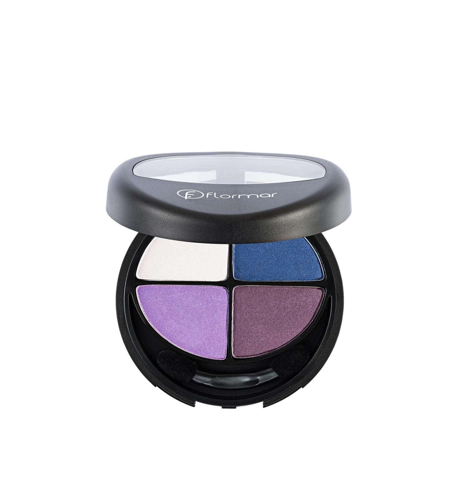 Flormar 4-Pack Eyeshadow - Quartet Eyeshadow Purple Look 8690604164165.