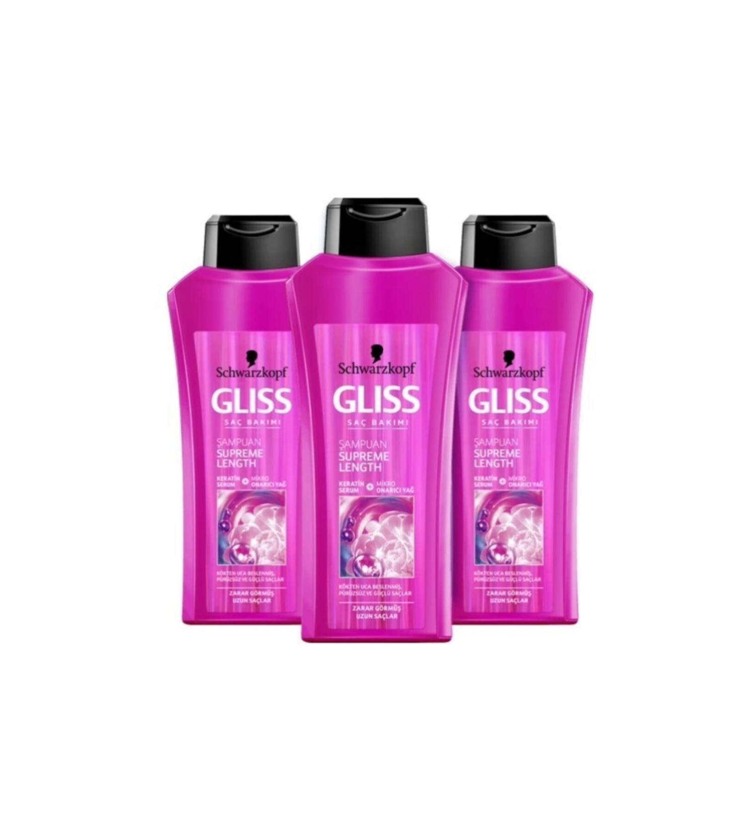 Gliss Supreme Length Shampoo 525 ml X 3 Pieces