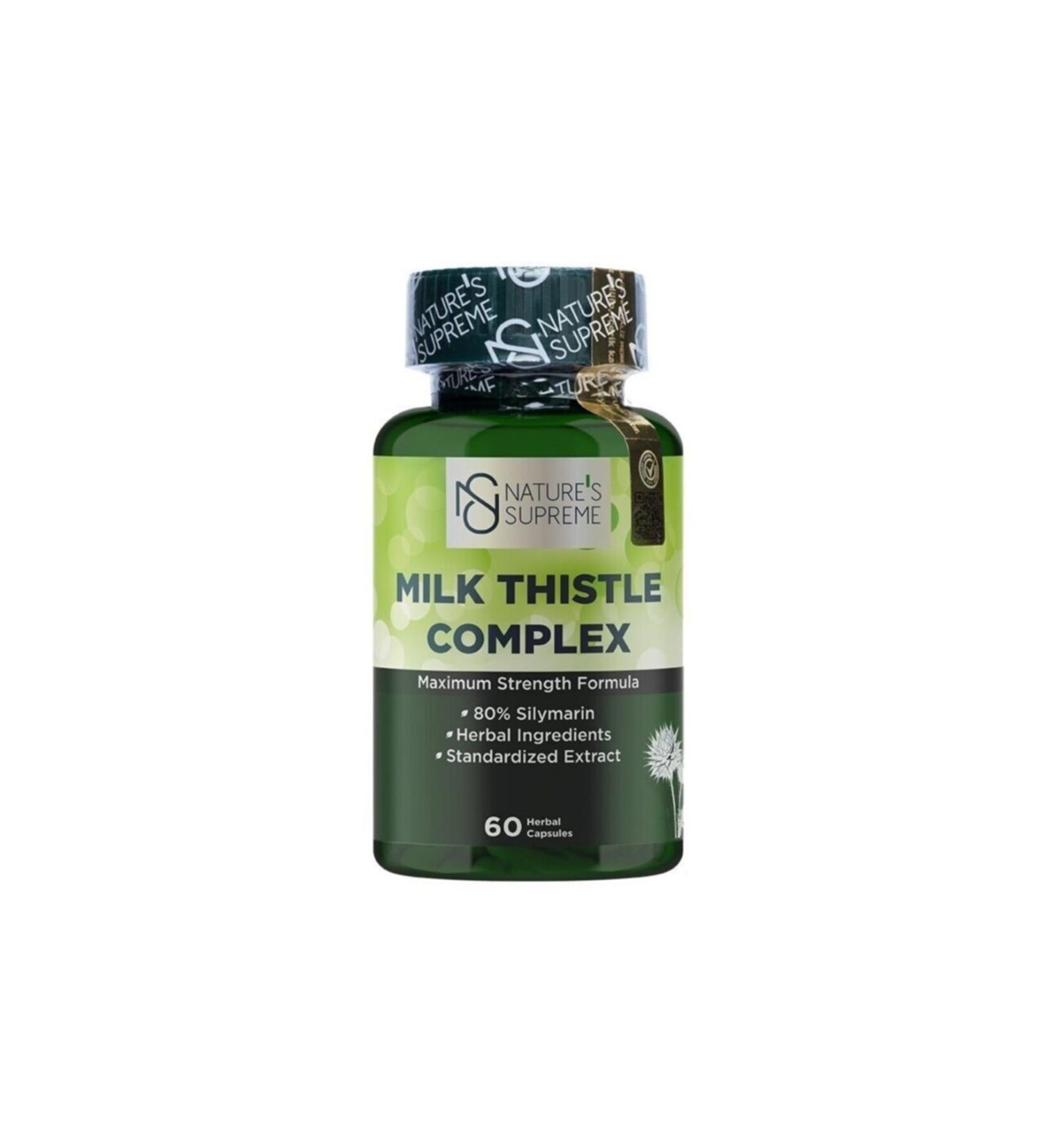 Natures Supreme Milk Thistle Complex 60 Capsules - Buy Online on GoSupps.com