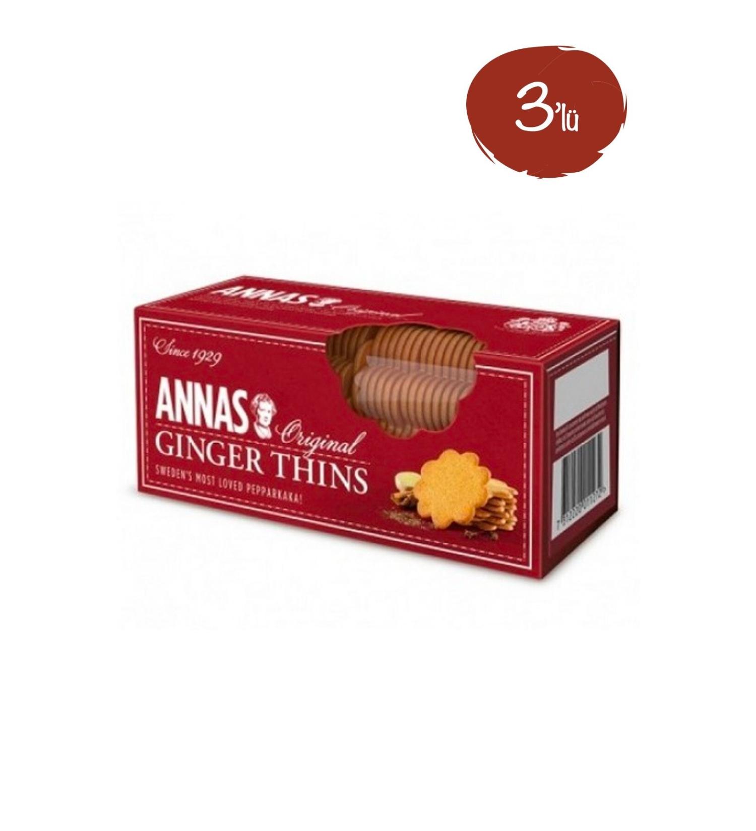 Vegan World Annas Ginger Biscuits 150gr x3