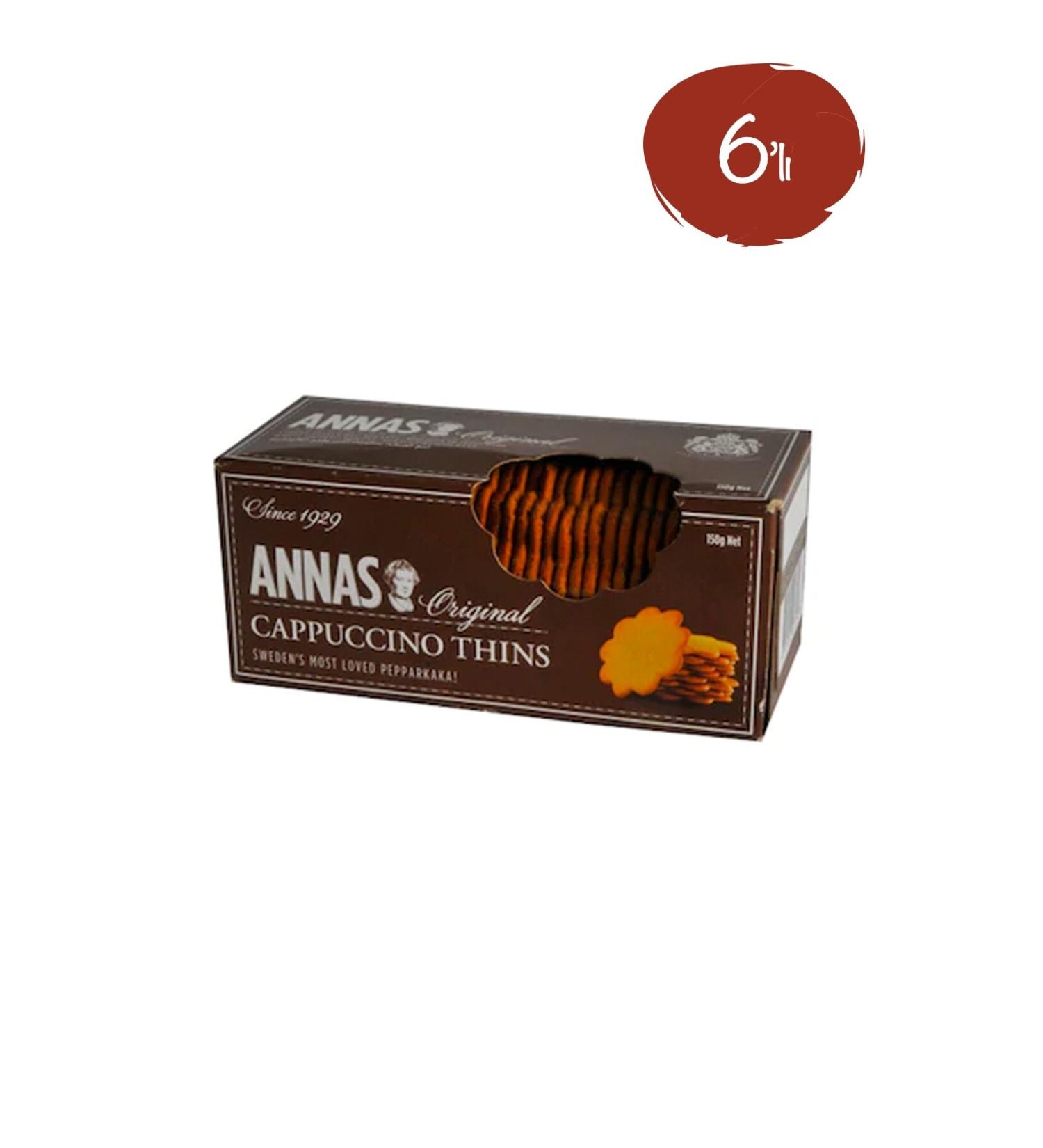 Vegan World Annas Original Coffee Flavored Biscuits 150 Gr. x6