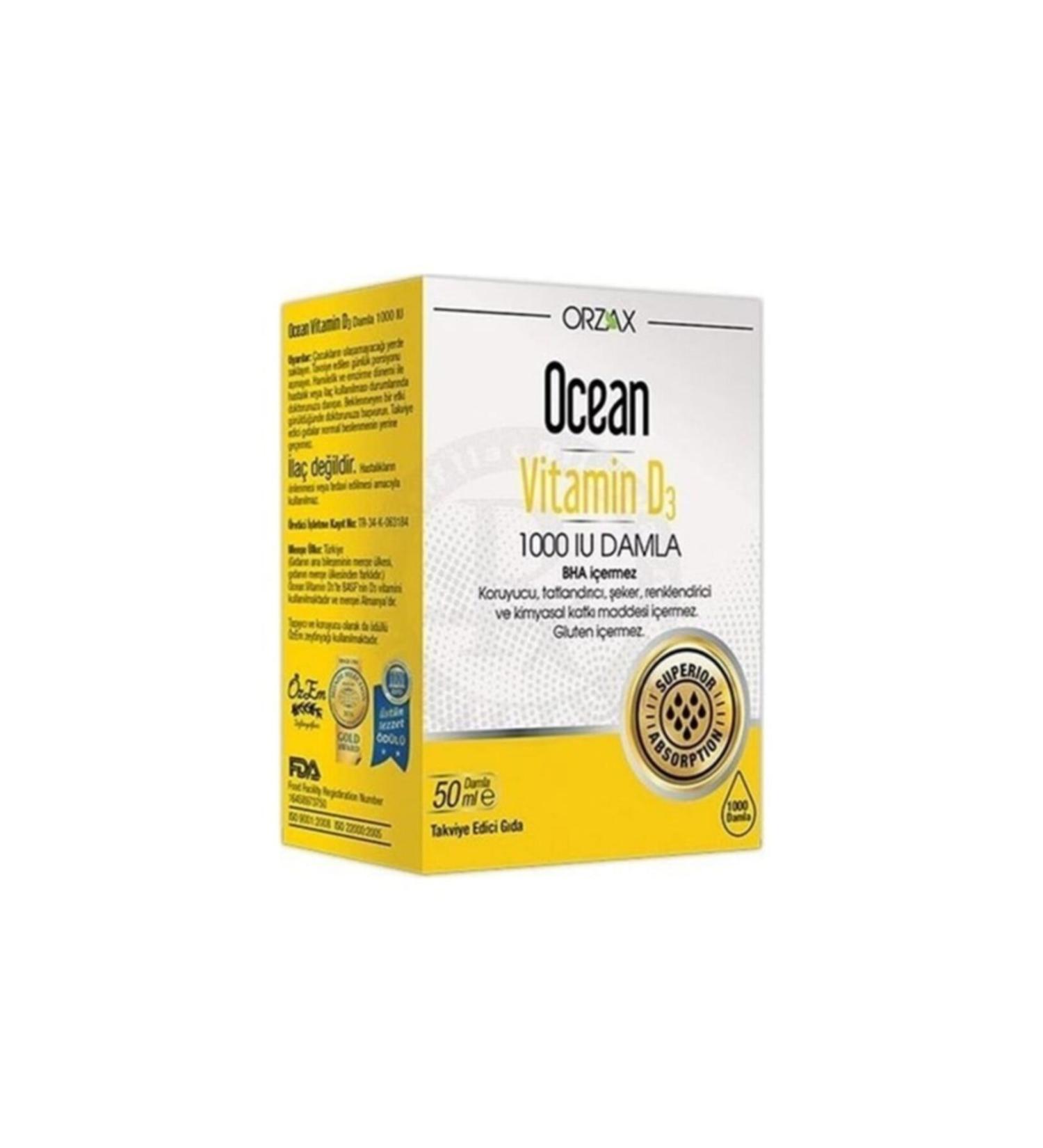 Ocean Vitamin D3 1000 Iu Oral Spray 20 Ml
