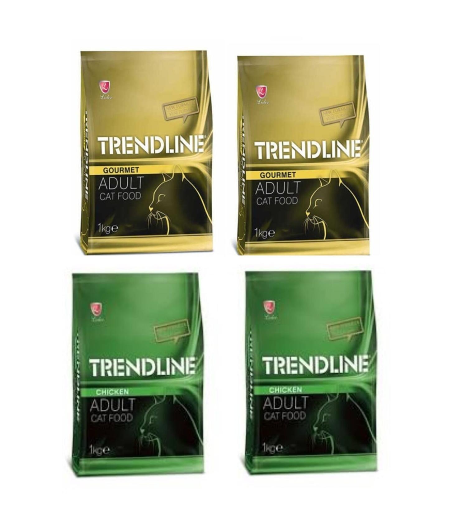 Trendline Chicken Meat-Gourmet Cat Food 1 kg X 4 Pieces